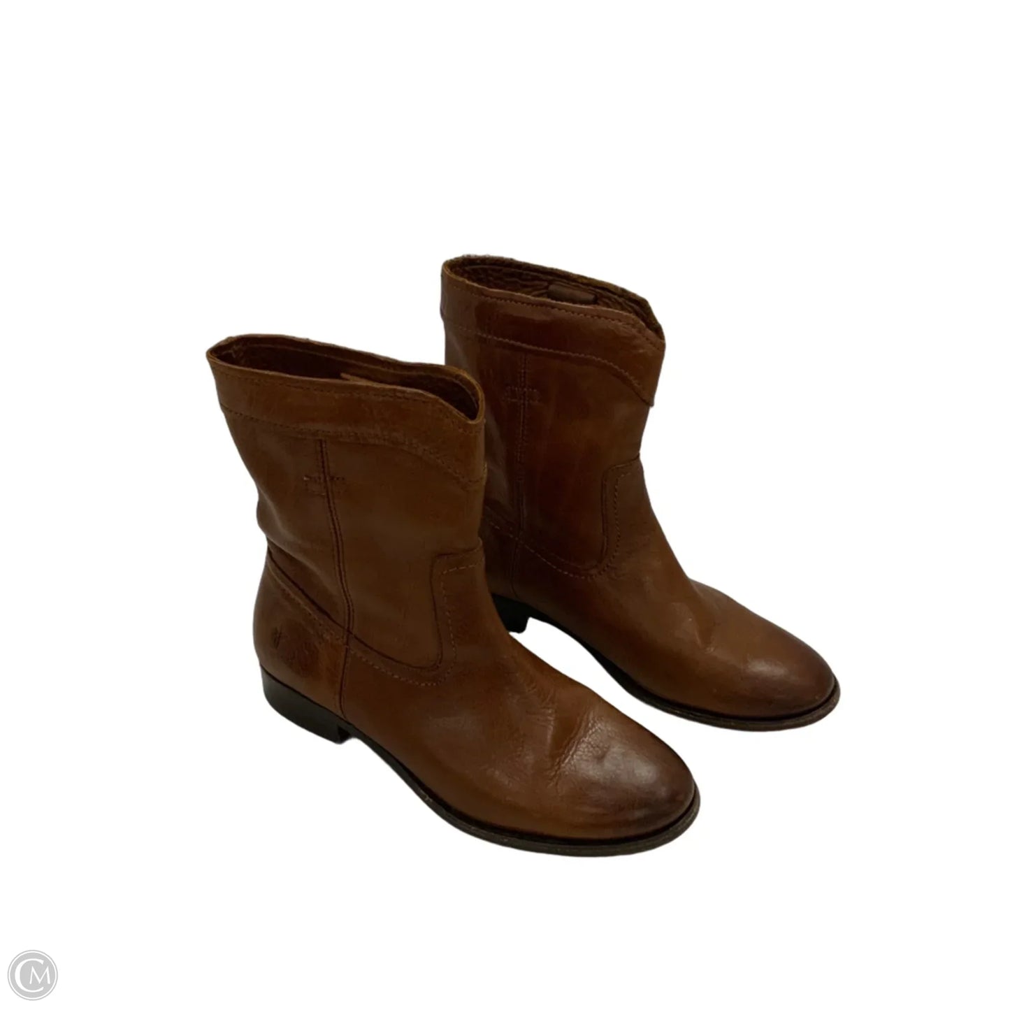 Boots Ankle Flats By Frye In Brown, Size: 7.5