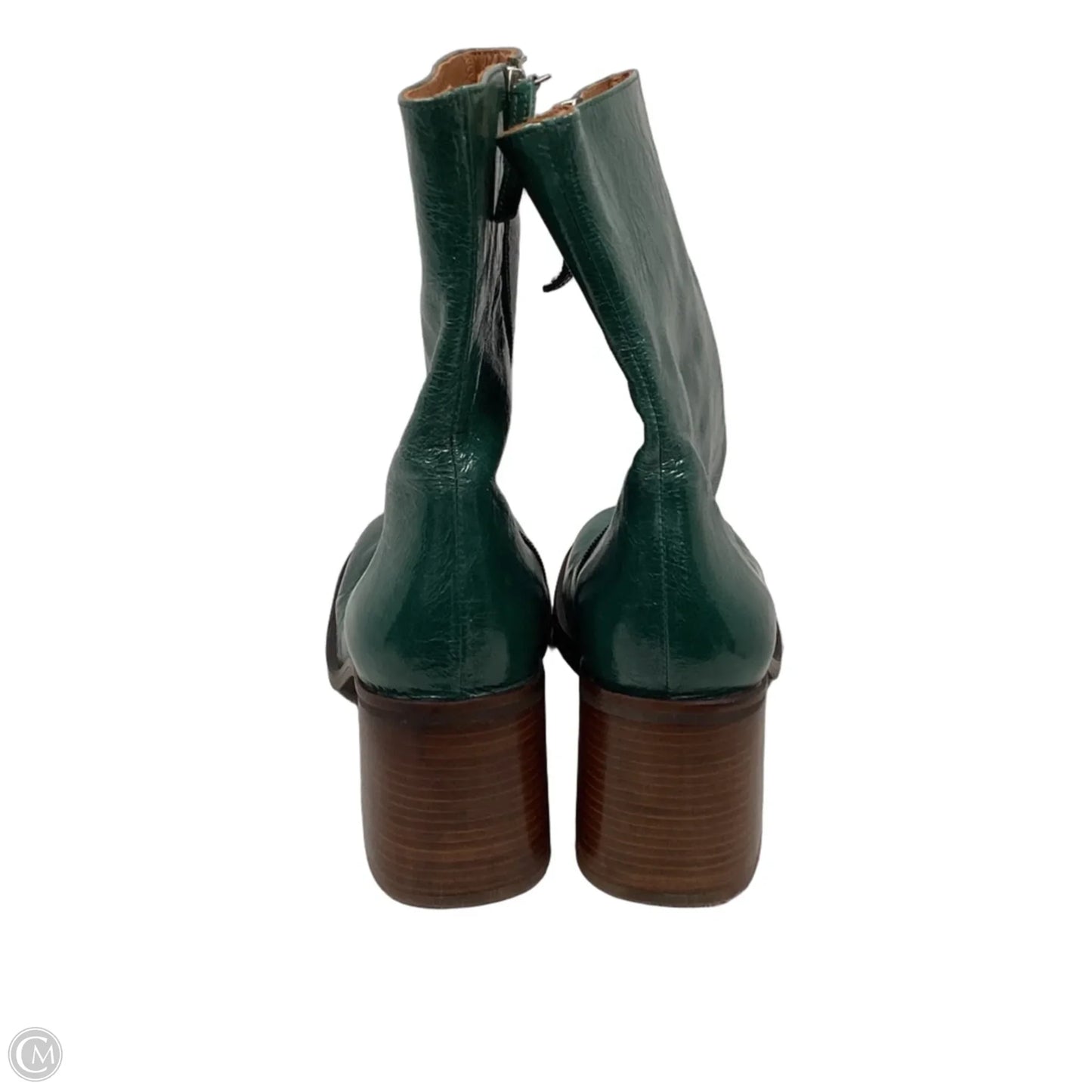 Boots Ankle Heels By Michele Lopriore In Green, Size: 10