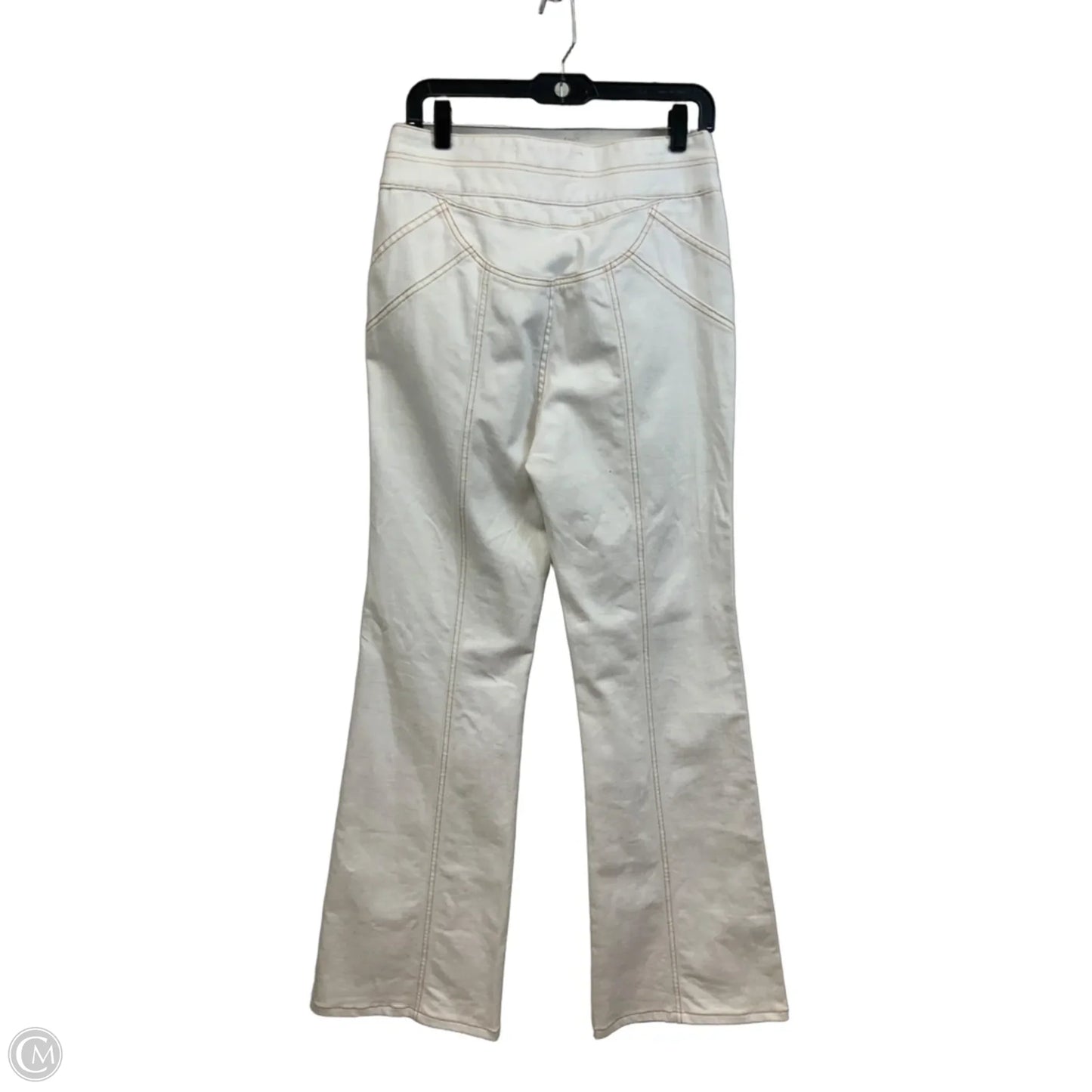 Jeans Wide Leg By Veronica Beard In White Denim, Size: 10