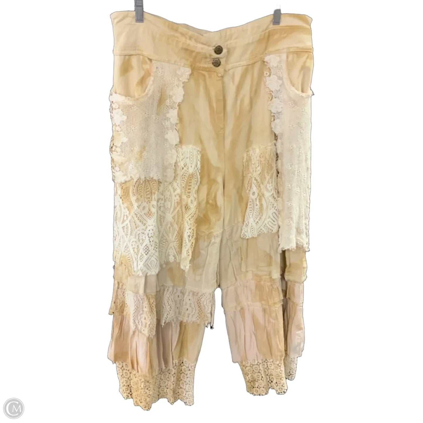 Jeans Wide Leg By A Rare Bird In Cream Denim, Size: Xl
