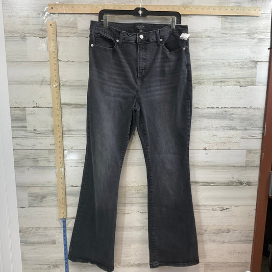 Black Denim Jeans Flared Banana Republic, Size 14