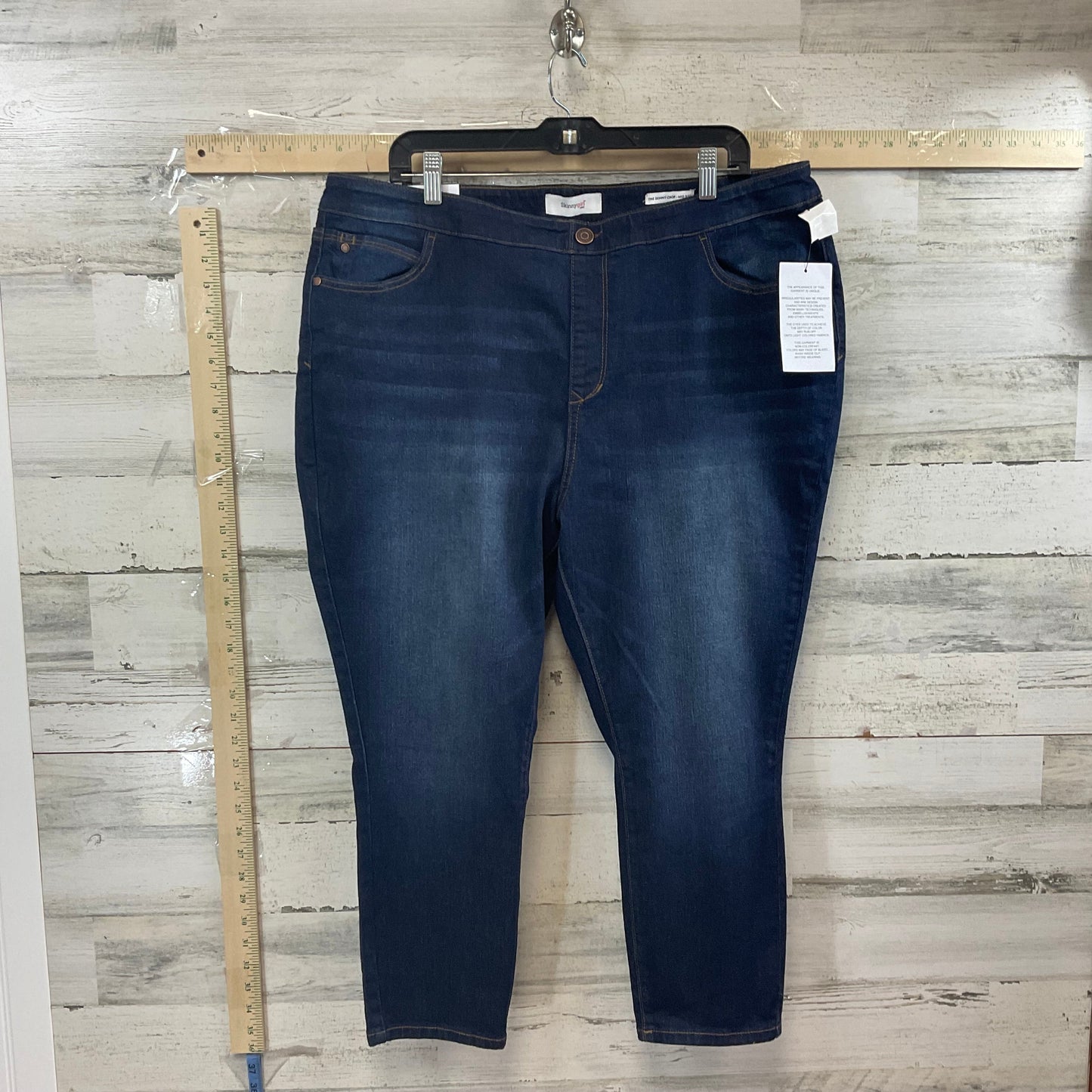 Blue Denim Jeans Cropped SKINNY GIRL, Size 20w