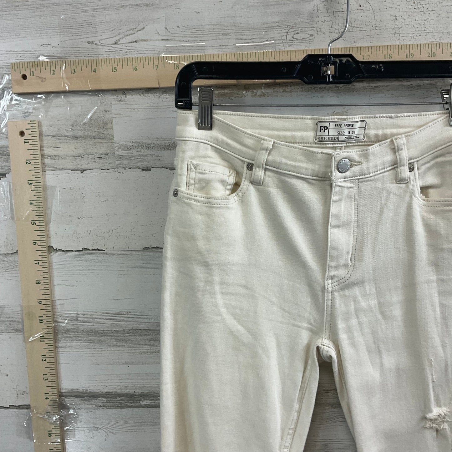 Cream Pants Cropped Free People, Size 2