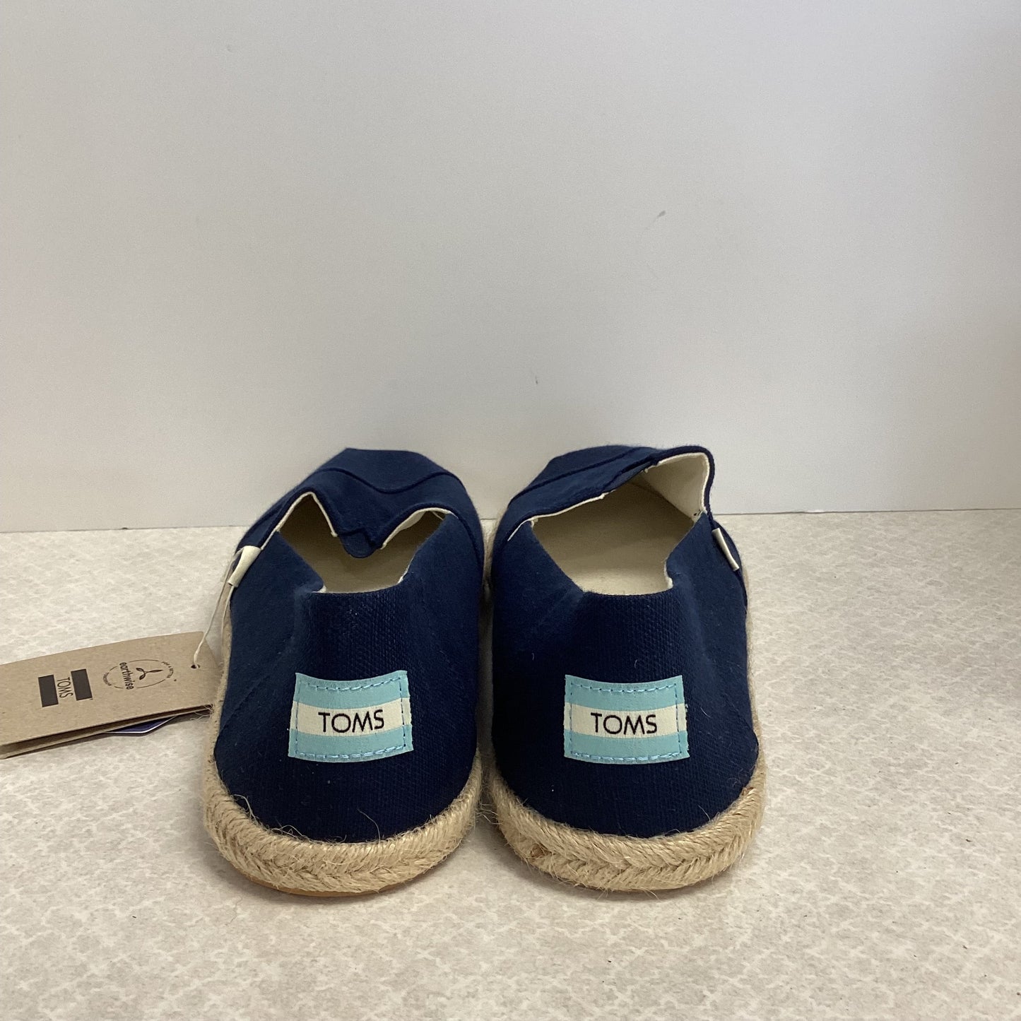 Blue Shoes Flats Toms, Size 9.5