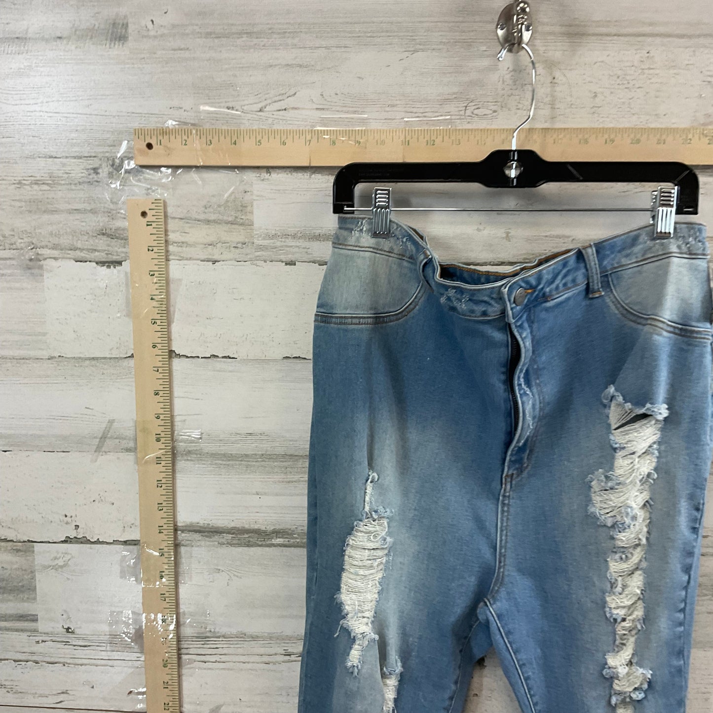 Blue Denim Jeans Flared THE MAP, Size 3x