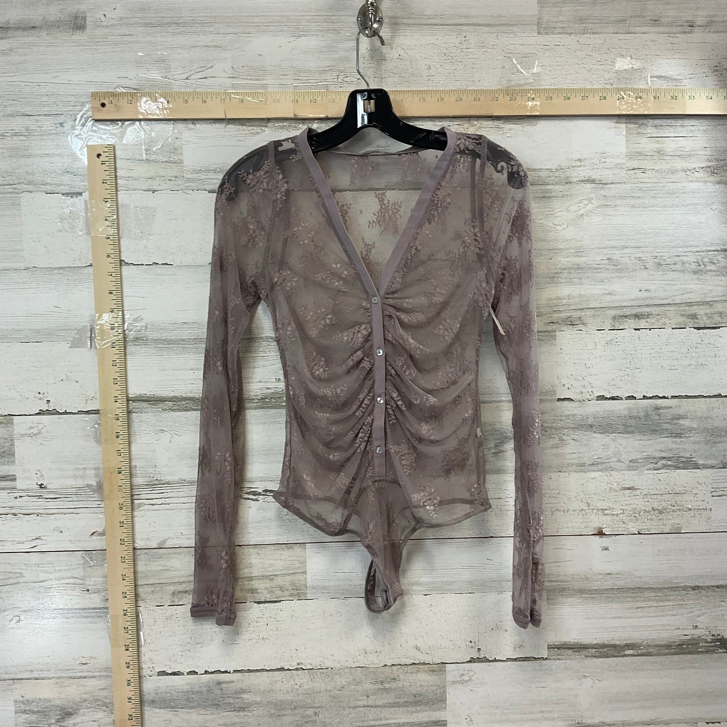 Brown Top Long Sleeve Free People, Size S