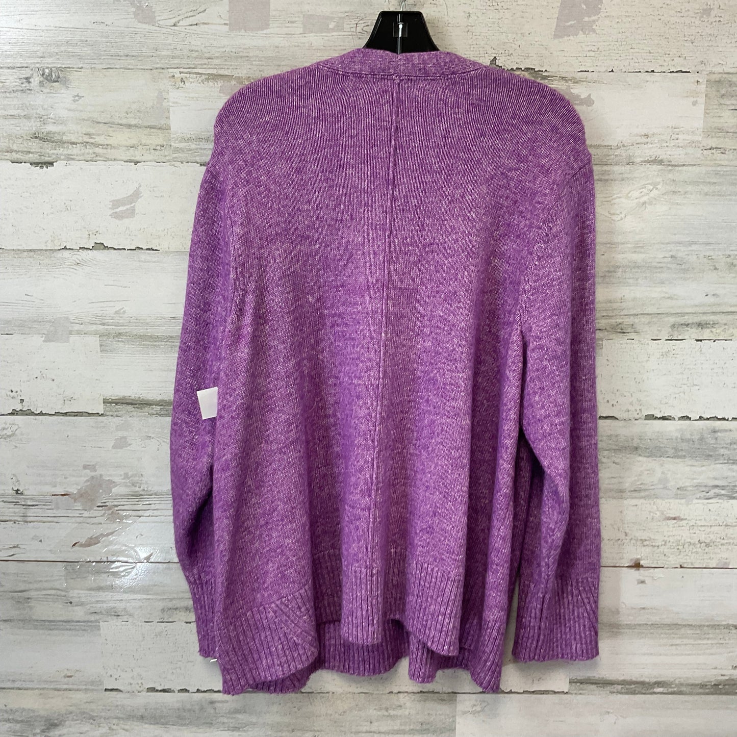 Sweater Cardigan By J. Jill In Purple, Size: 2x