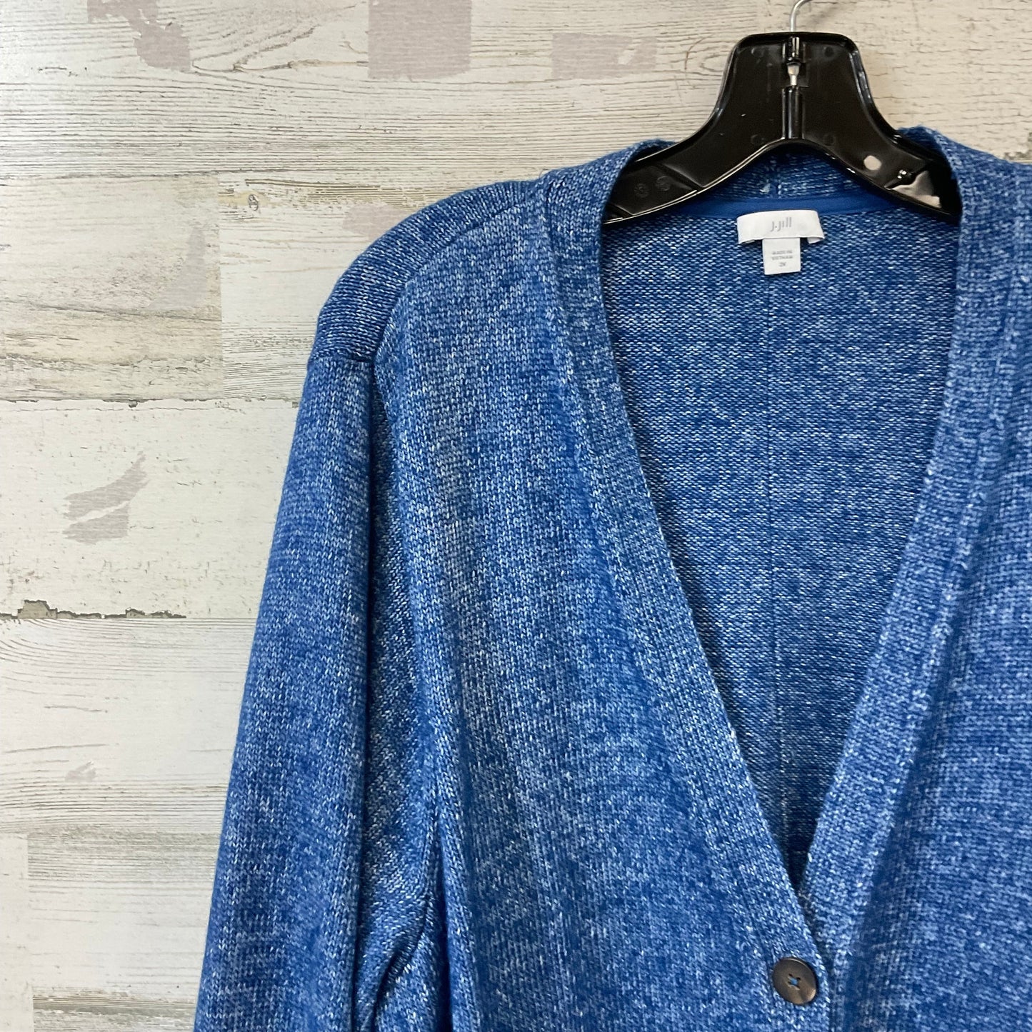 Sweater Cardigan By J. Jill In Blue, Size: 2x