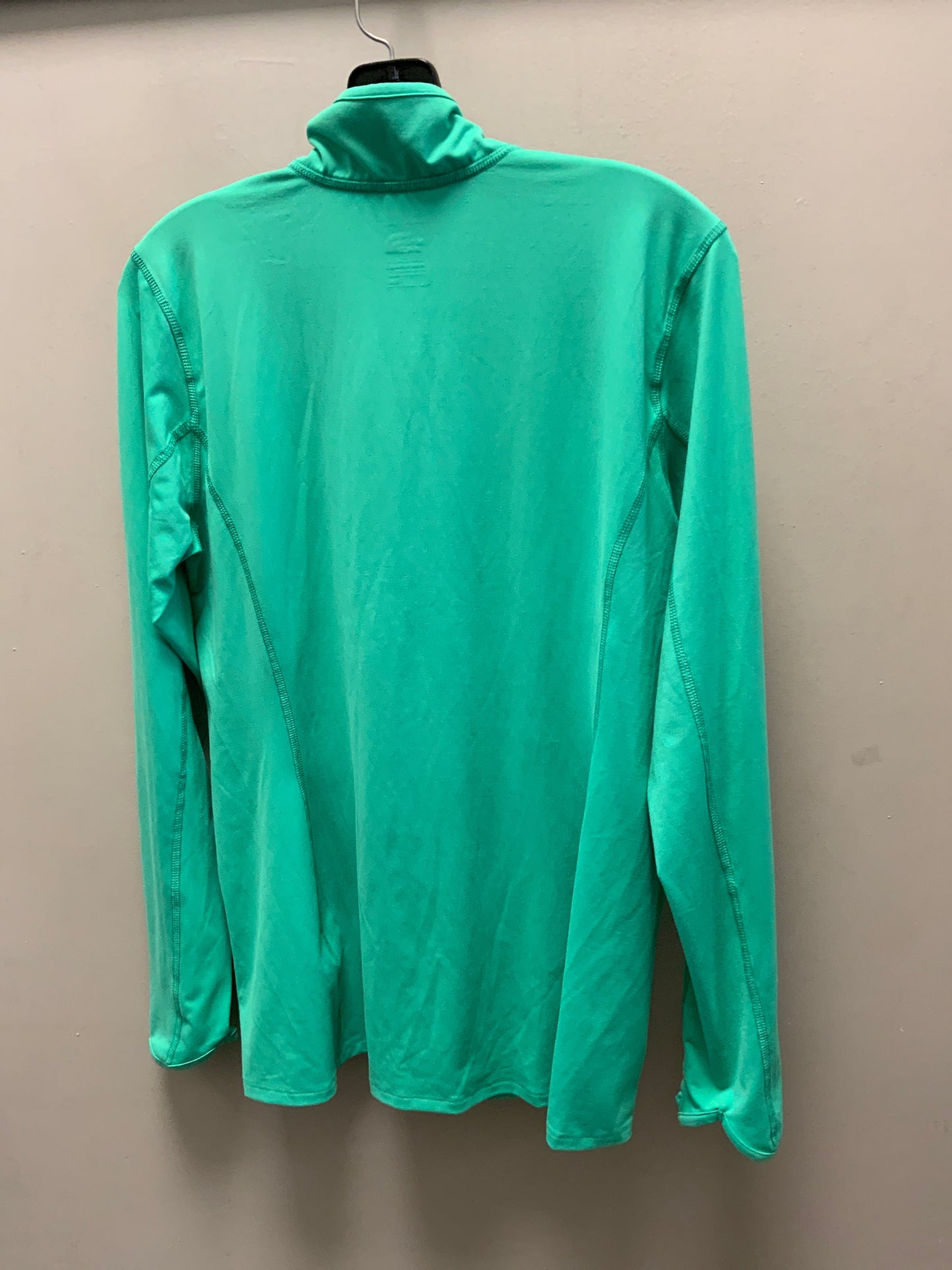 Athletic Top Long Sleeve Collar By The North Face In Green, Size: L