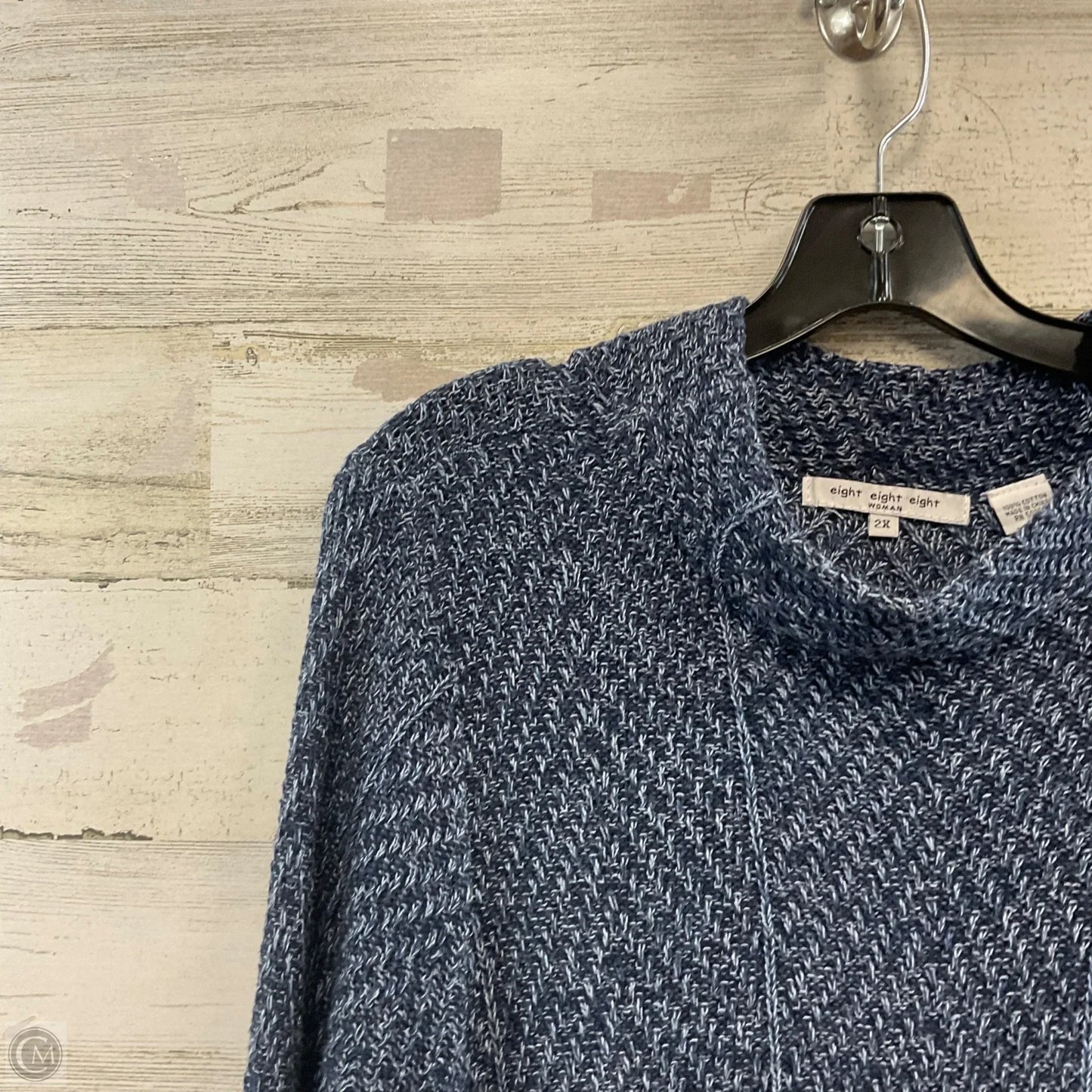 Dress Sweater By Eight Eight Eight In Blue, Size: 2x