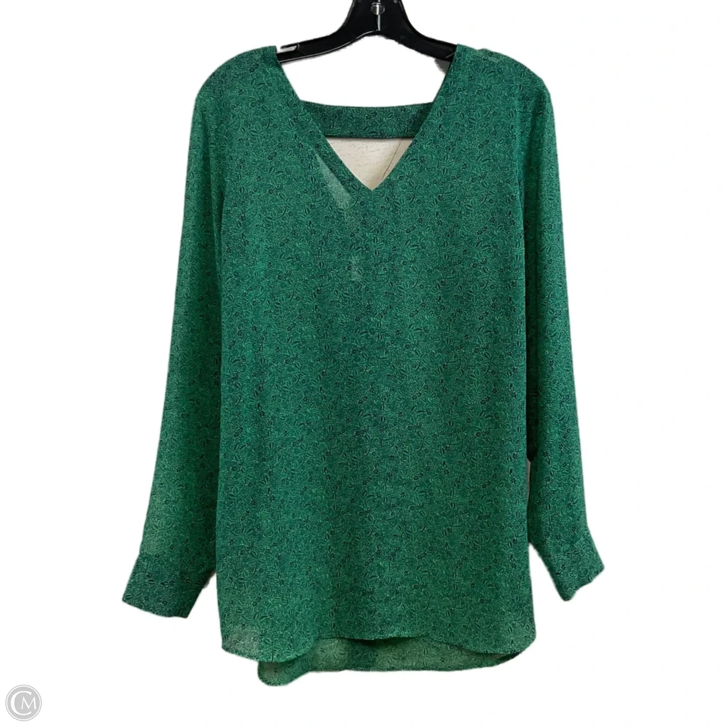 Top Long Sleeve By Cabi In Green, Size: L