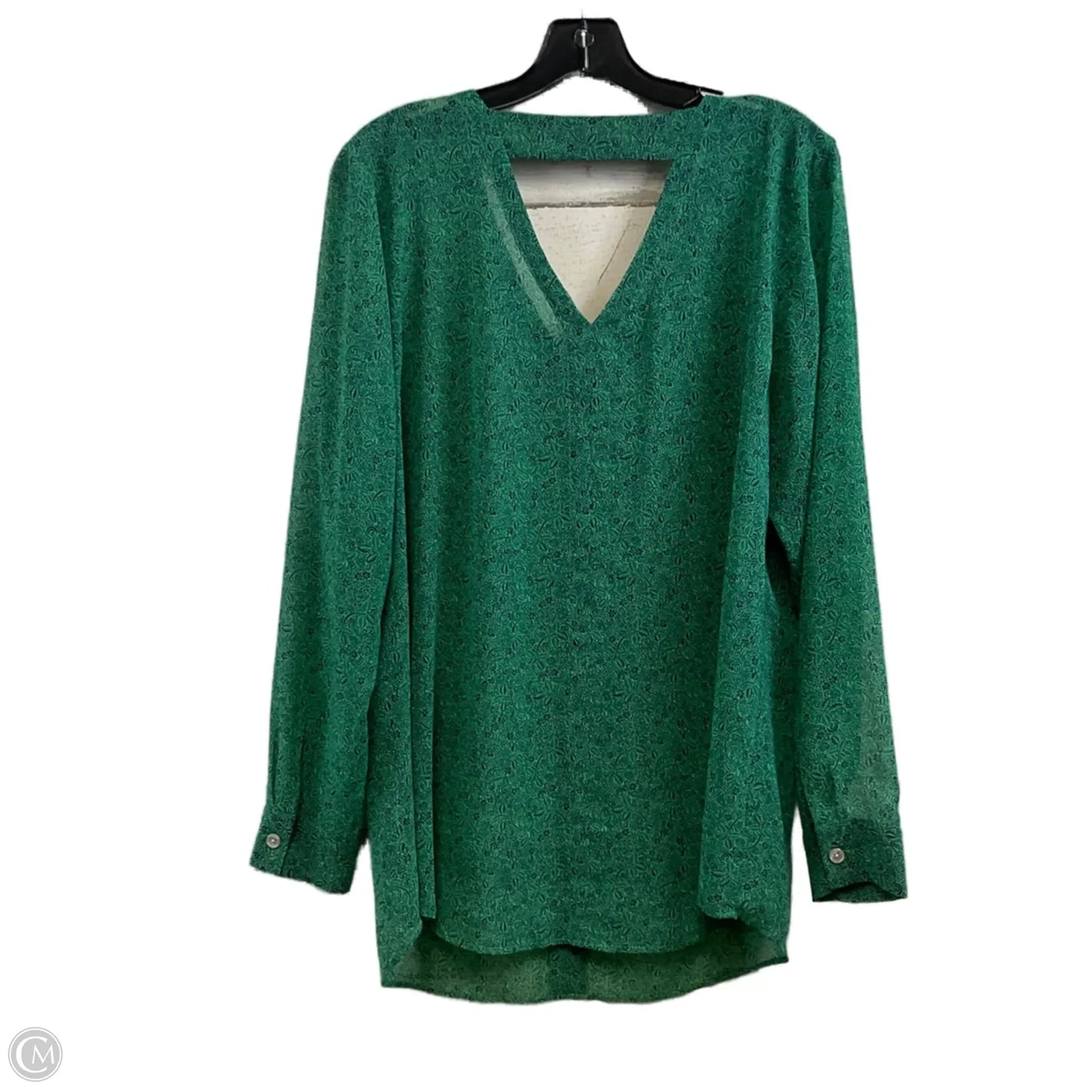Top Long Sleeve By Cabi In Green, Size: L