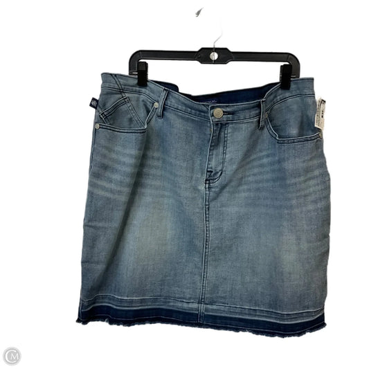 Skirt Mini & Short By Rock And Republic In Blue Denim, Size: 18