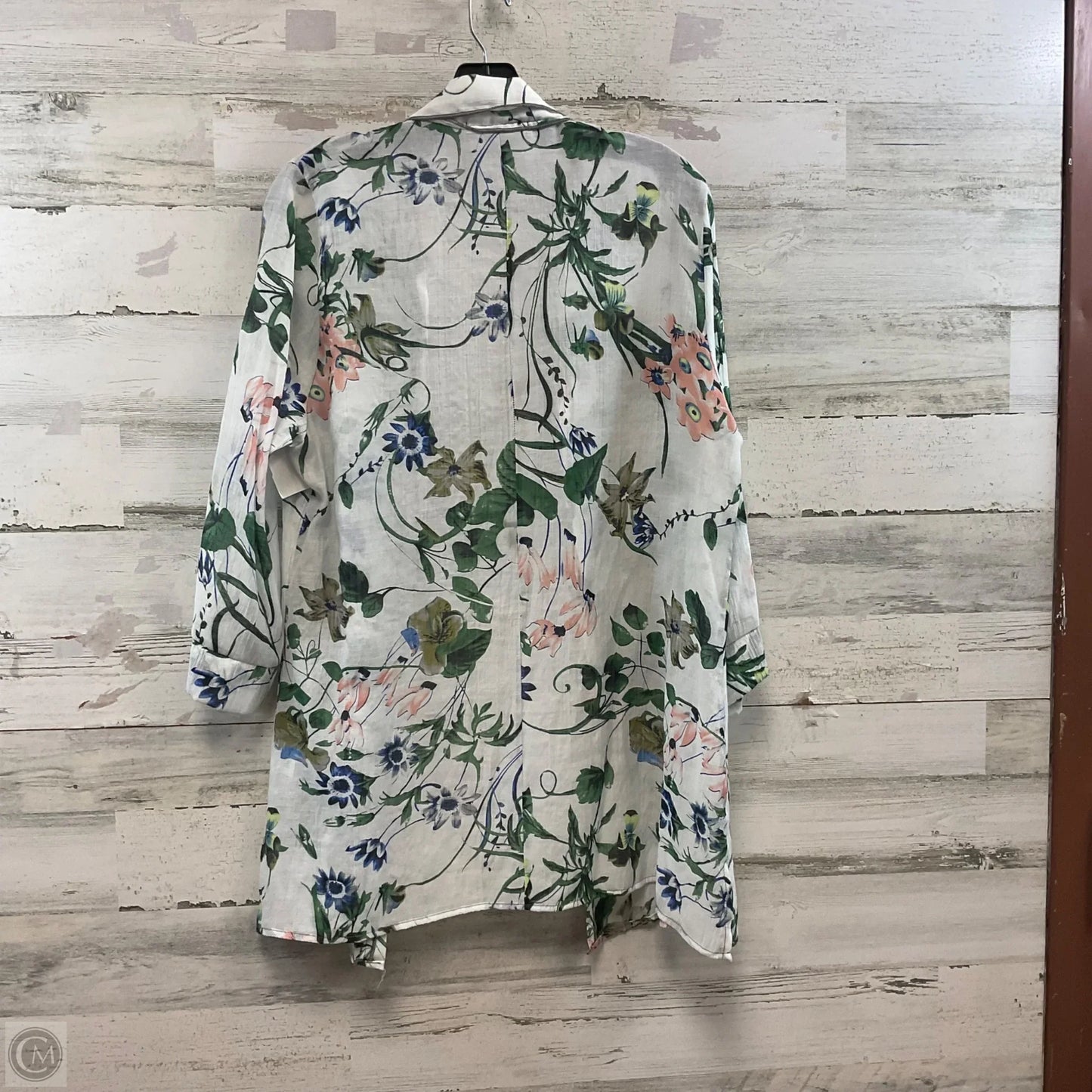 Blouse Long Sleeve By Variations In White, Size: L