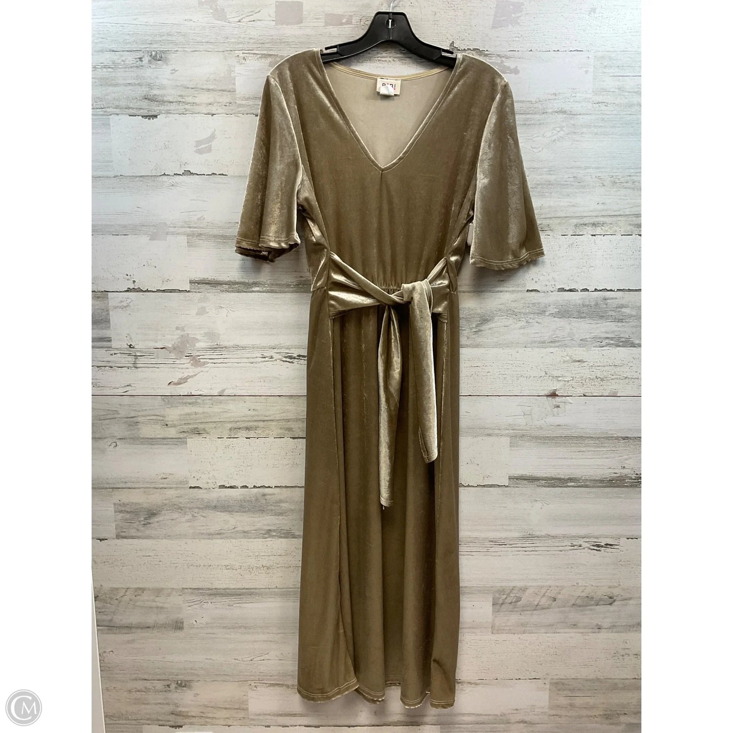 Dress Casual Midi By Bibi In Gold, Size: M