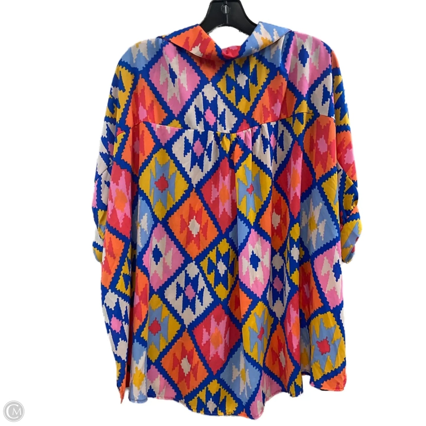 Blouse Short Sleeve By ADRIENNE In Orange, Size: S