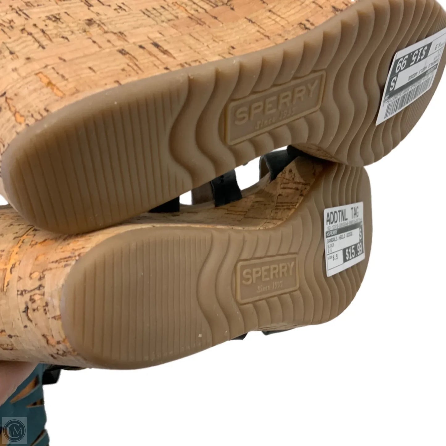 Sandals Heels Wedge By Sperry In Black, Size: 8.5