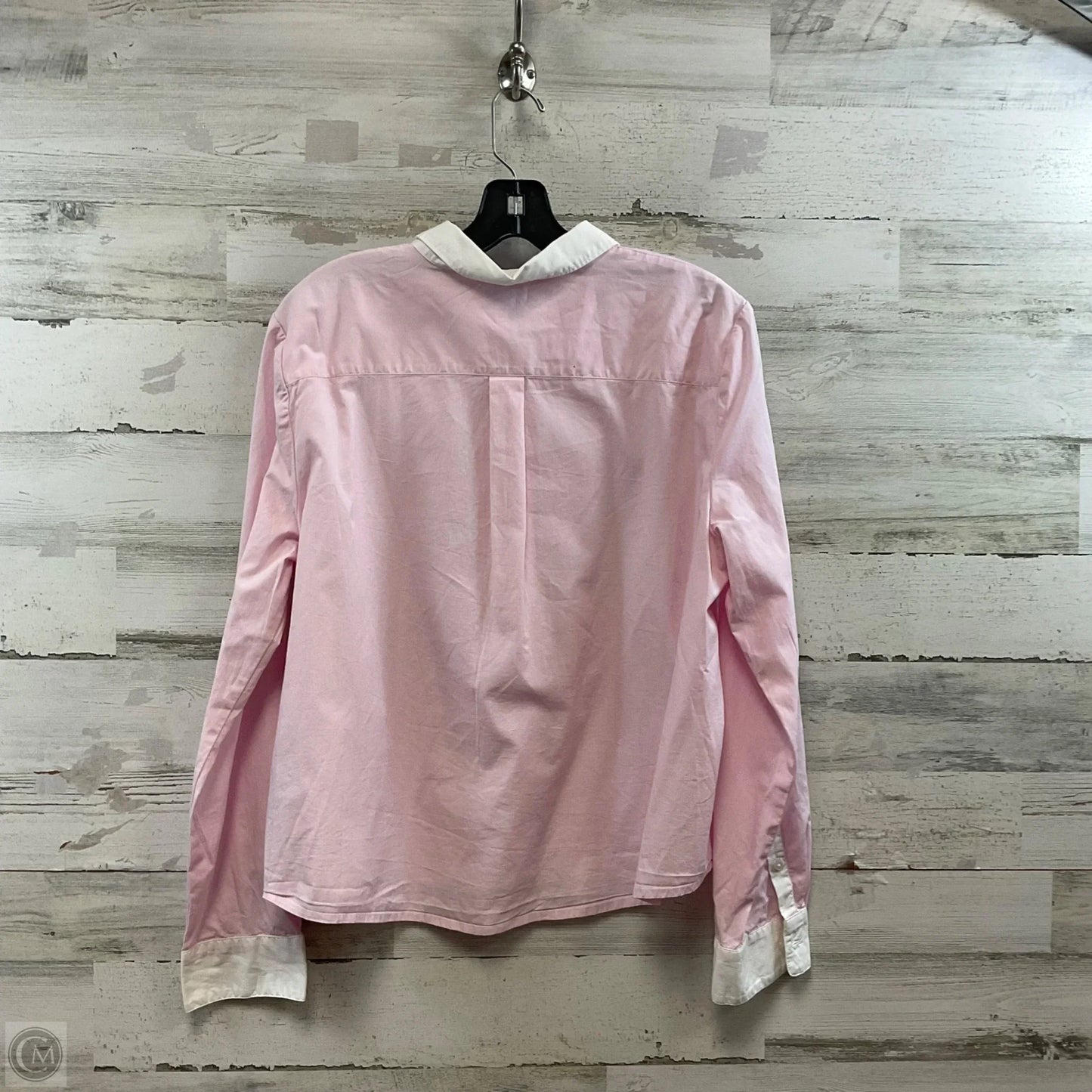 Blouse Long Sleeve By J. Crew In Pink, Size: L