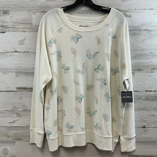 Sweatshirt Crewneck By Eddie Bauer In Cream, Size: 2x