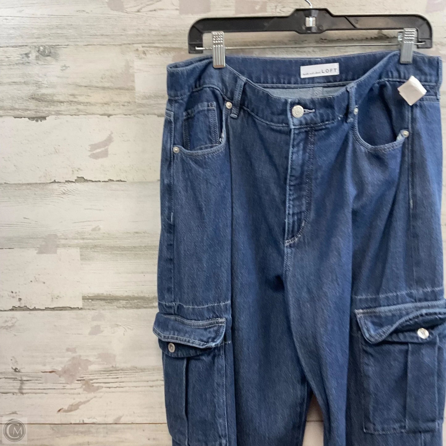 Jeans Wide Leg By Loft In Blue Denim, Size: 14