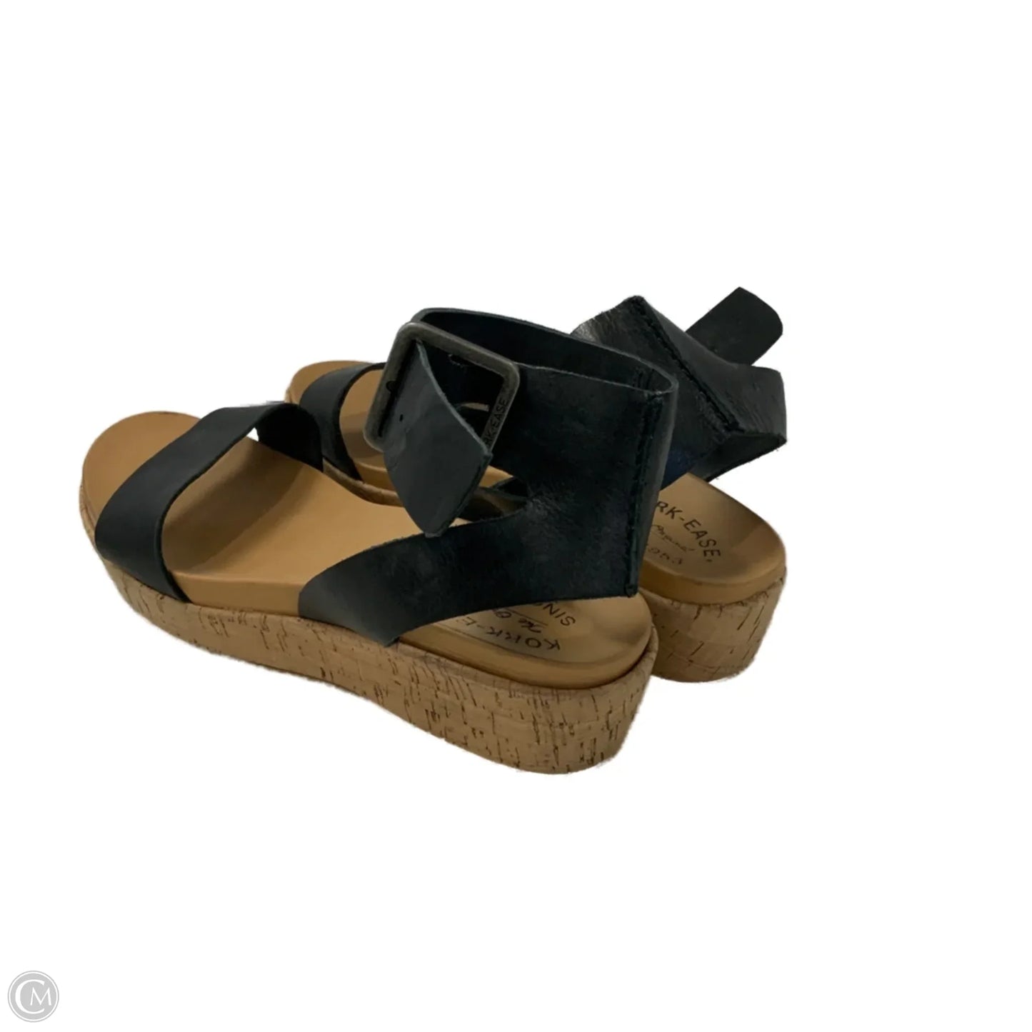 Sandals Heels Wedge By Kork Ease In Black, Size: 10