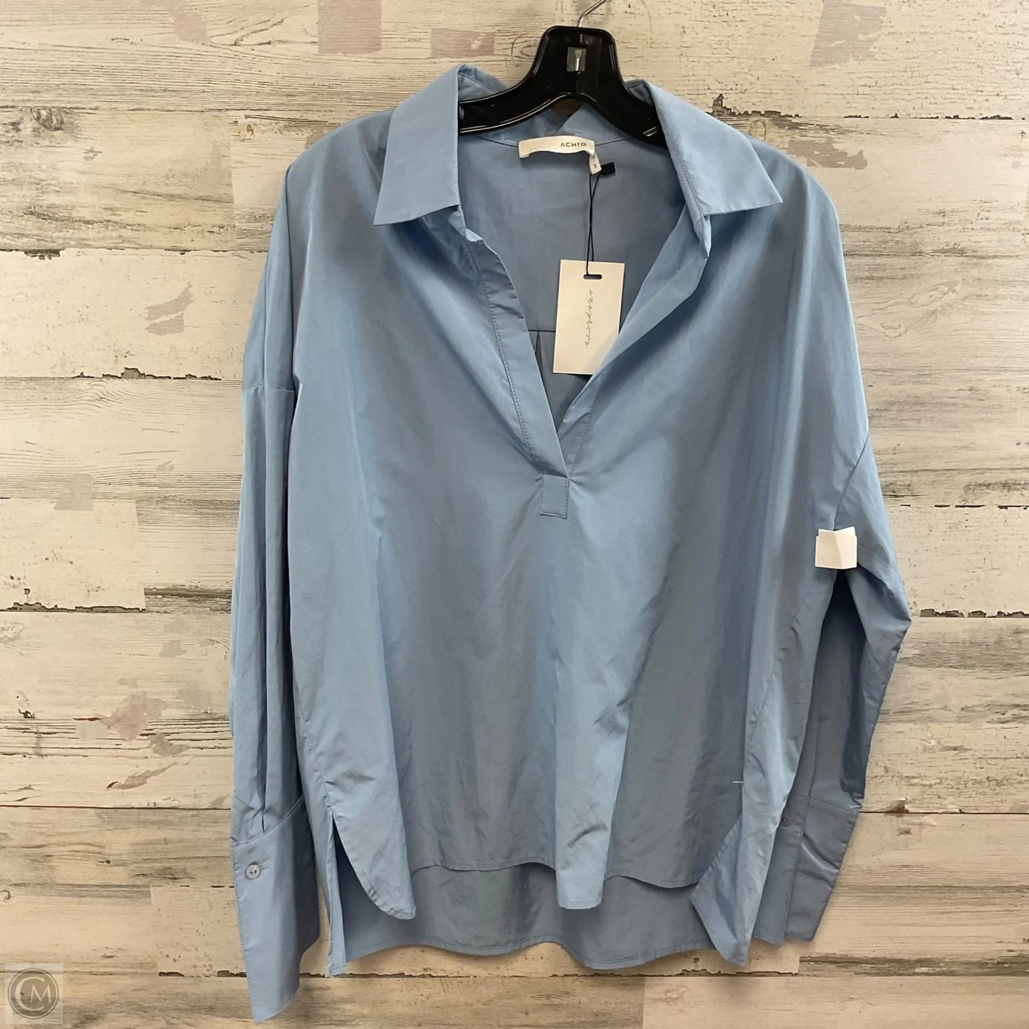 Blouse Long Sleeve By ACHIO In Blue, Size: S