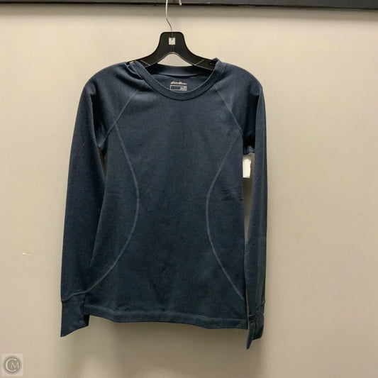 Athletic Top Long Sleeve Crewneck By Eddie Bauer In Blue, Size: Xs