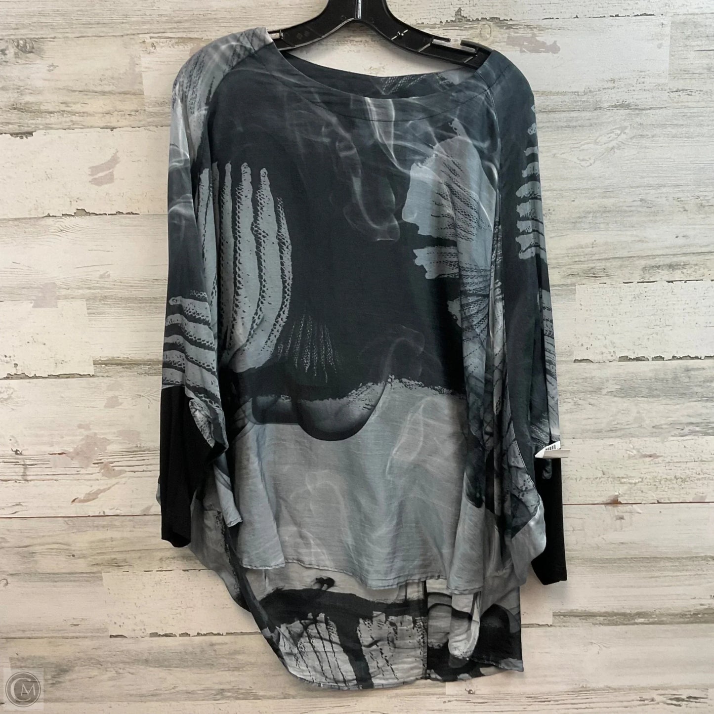 Top Long Sleeve By QNEEL In Black, Size: 2x