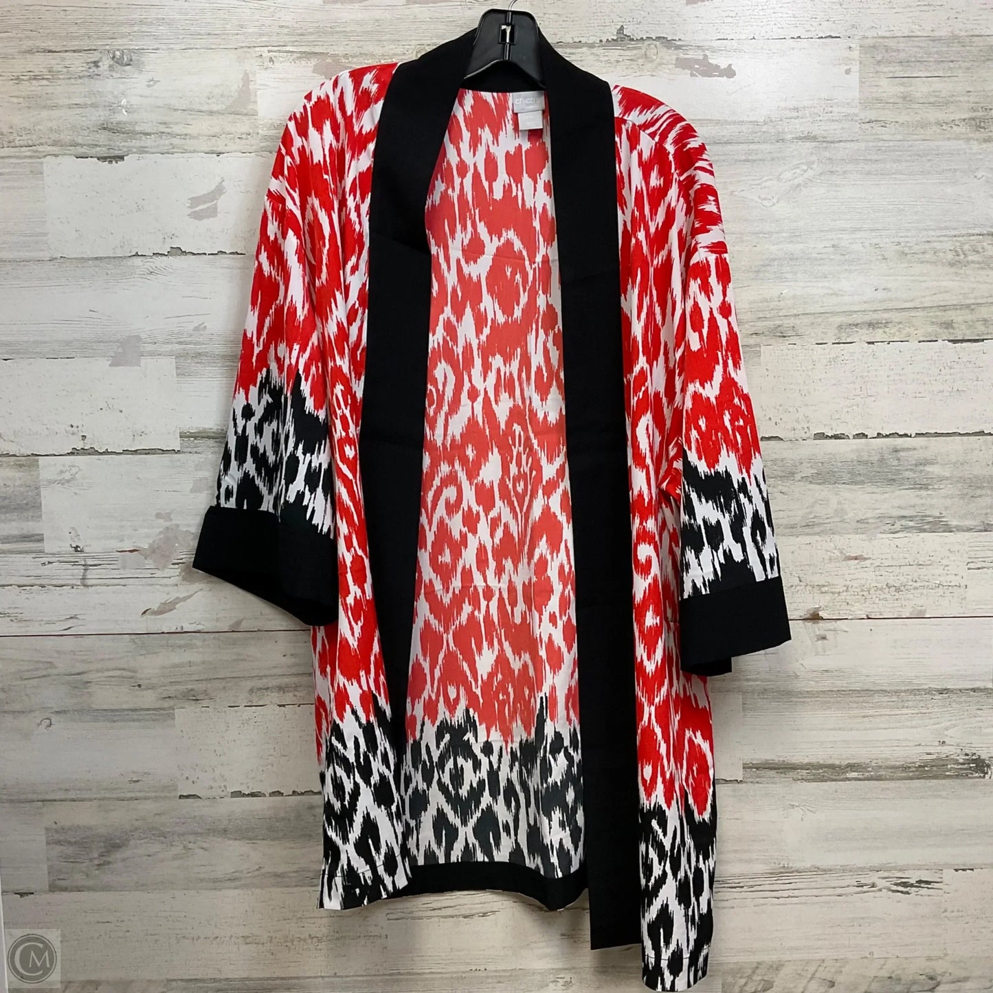 Kimono By Chicos In Black & Red, Size: L