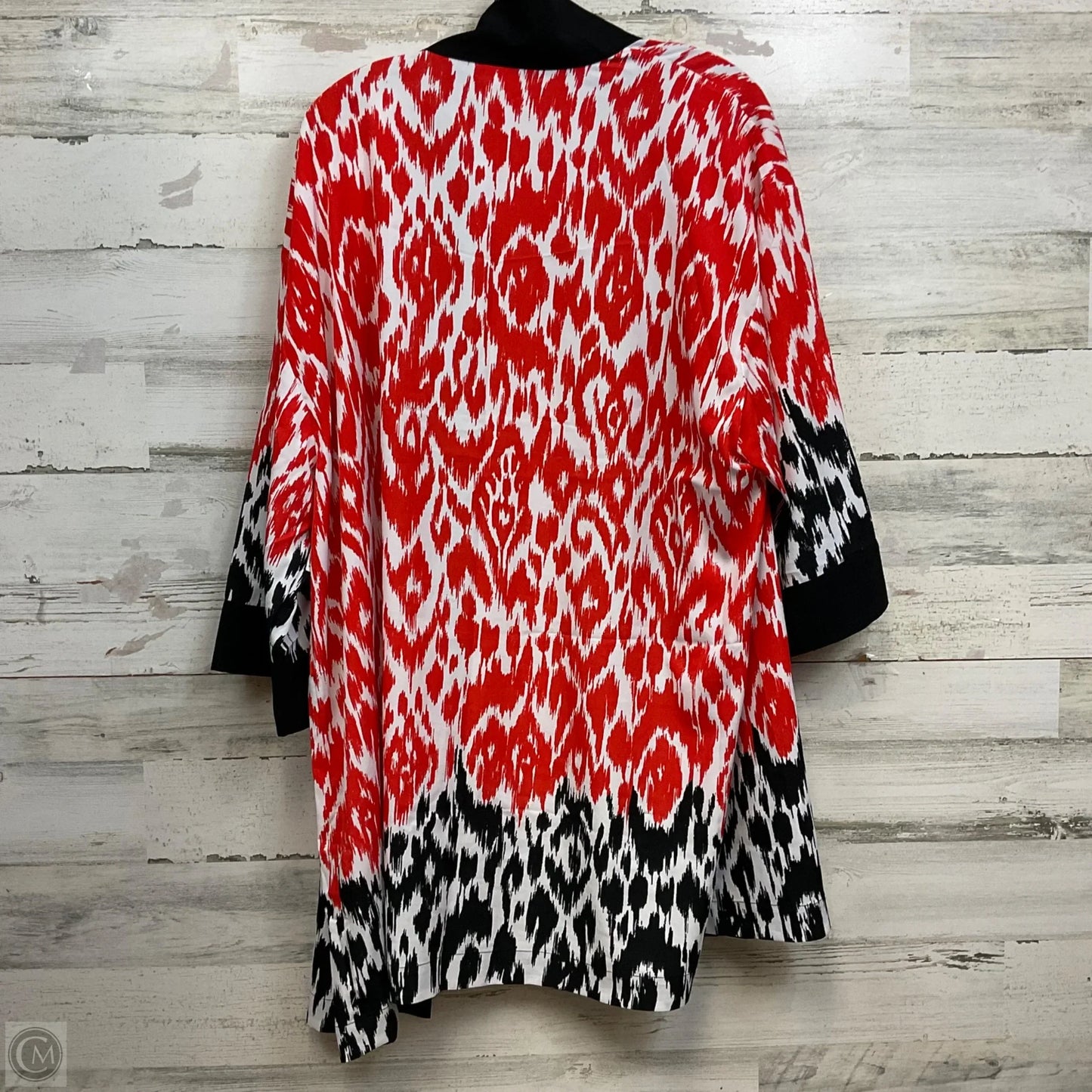Kimono By Chicos In Black & Red, Size: L