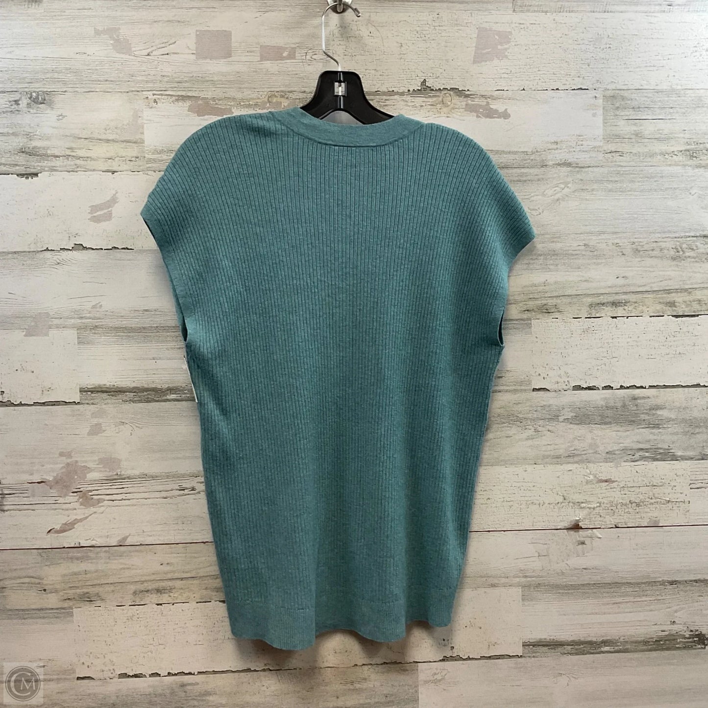 Top Short Sleeve By Loft In Green, Size: L