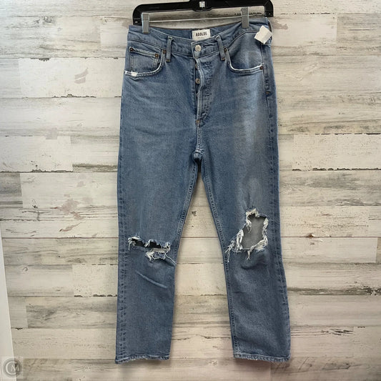 Jeans Straight By Agolde In Blue Denim, Size: 6