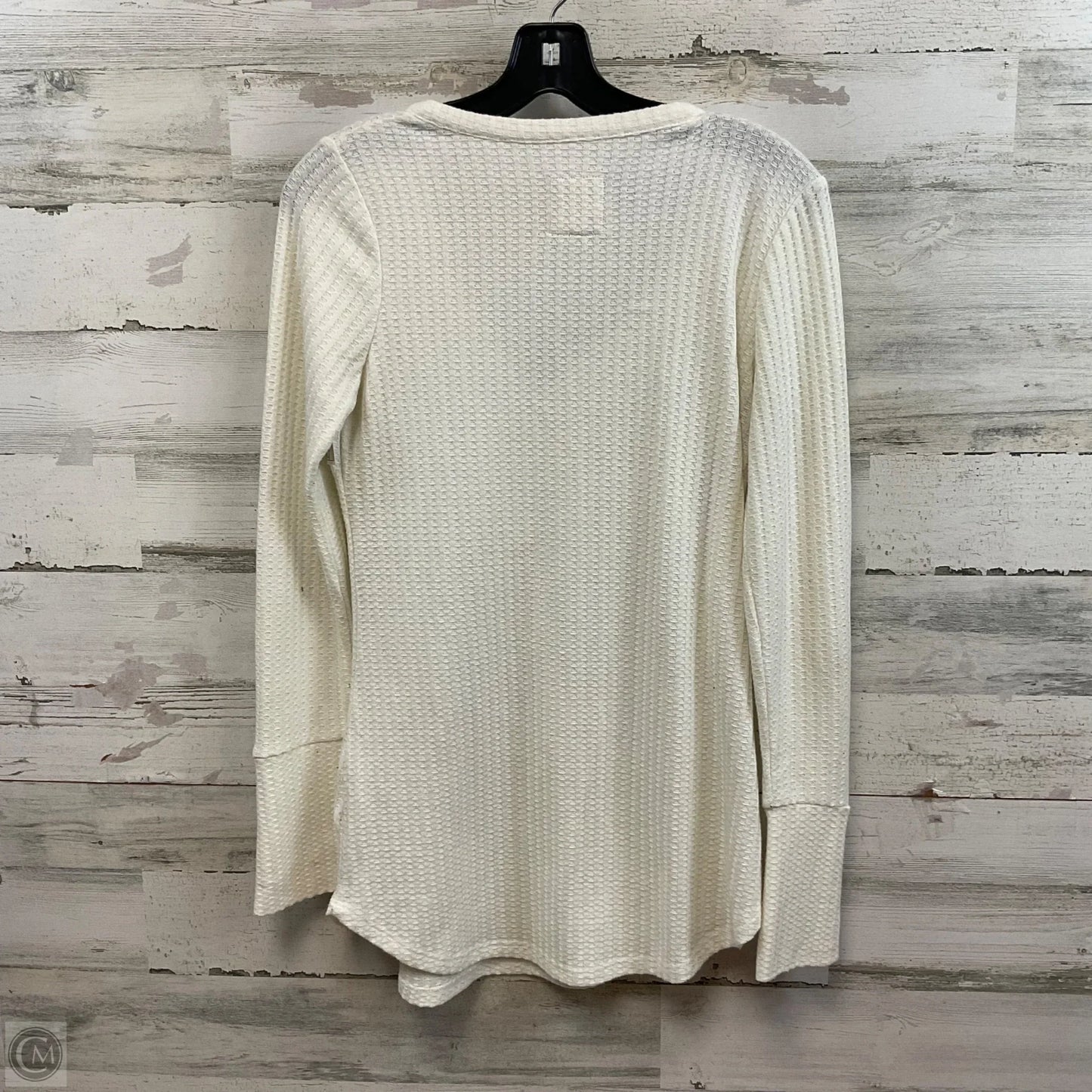 Top Long Sleeve By Chaser In Cream, Size: S