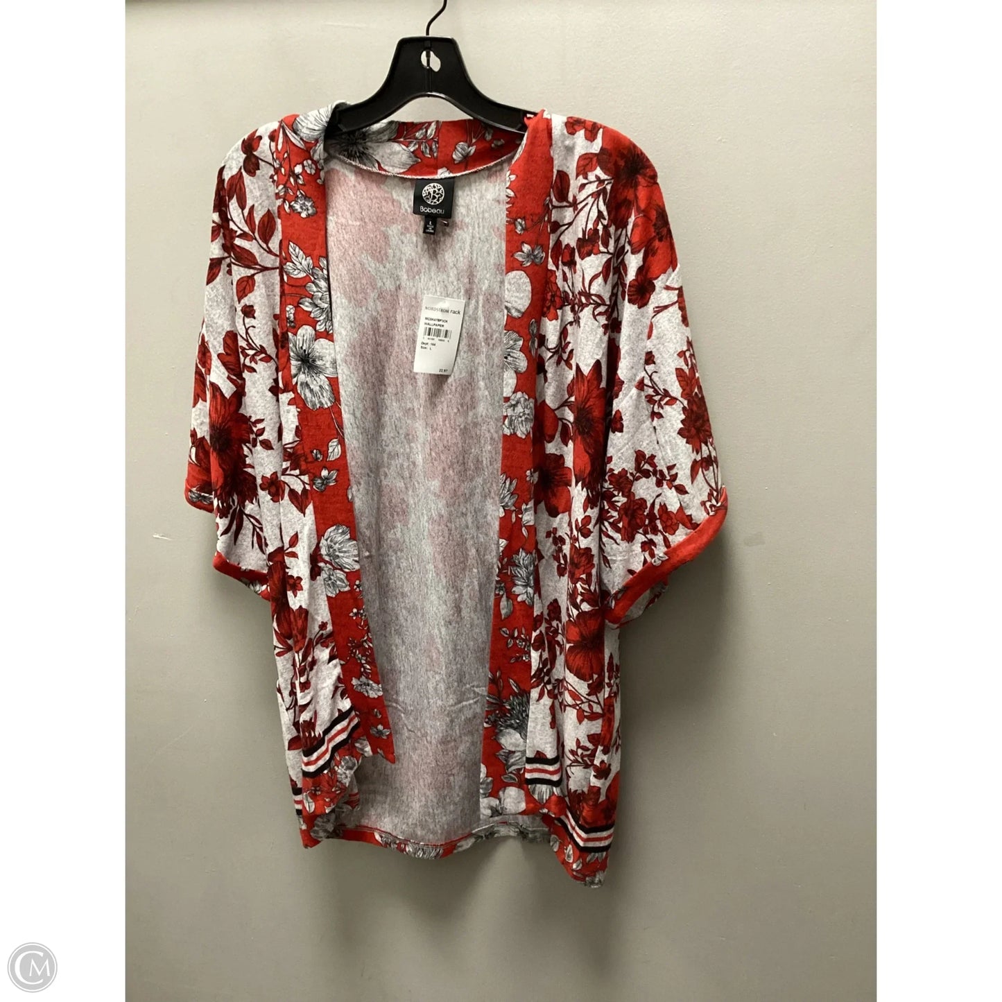 Cardigan By Bobeau In Red, Size: L
