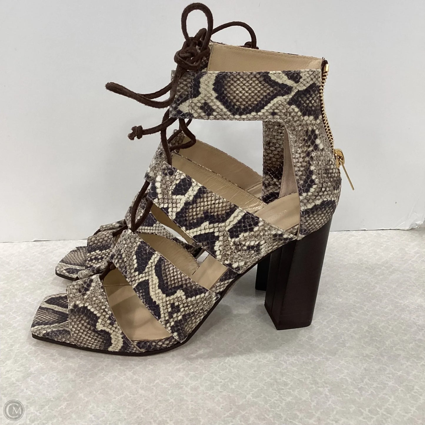 Shoes Heels Block By Banana Republic In Animal Print, Size: 8