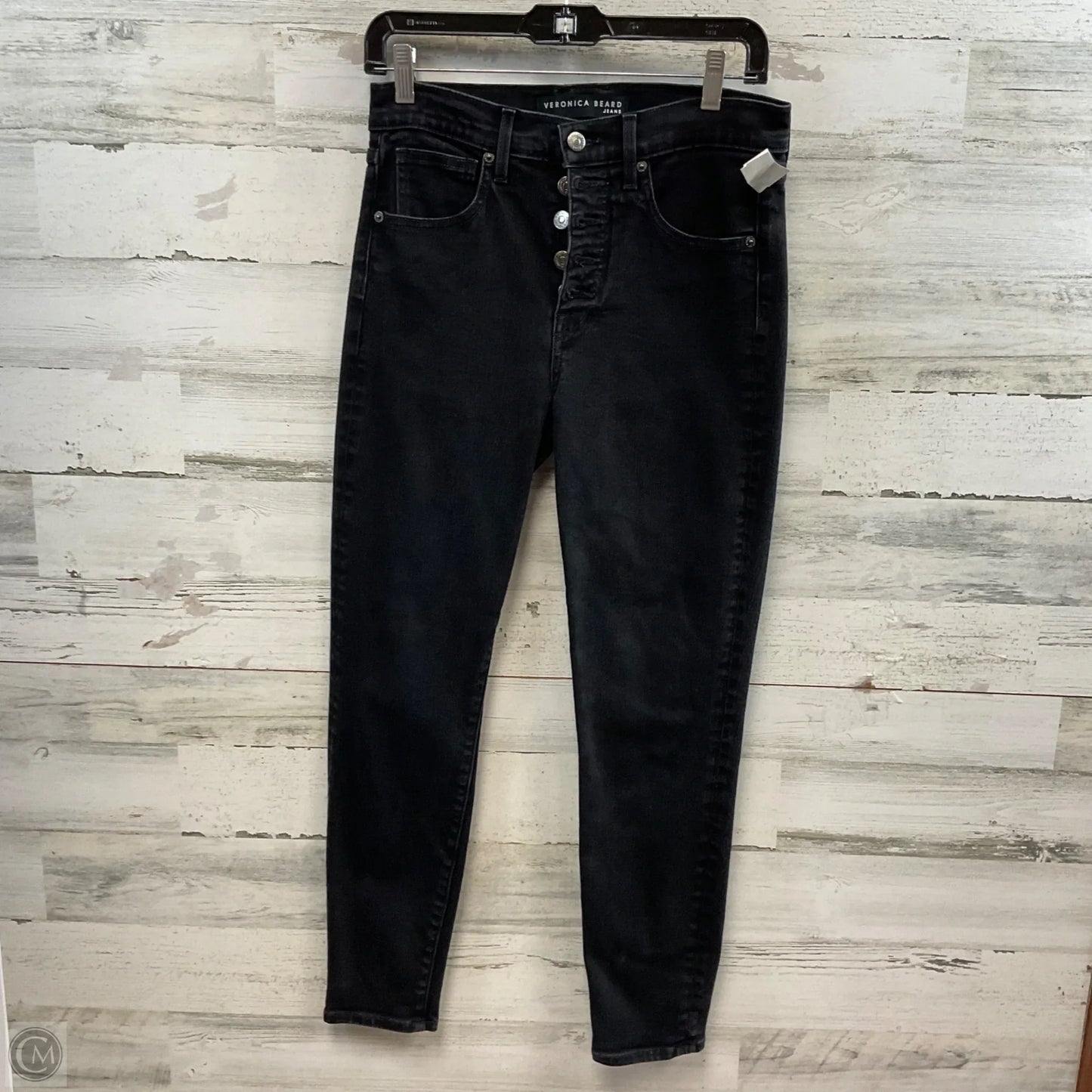 Jeans Skinny By Veronica Beard In Black Denim, Size: 6