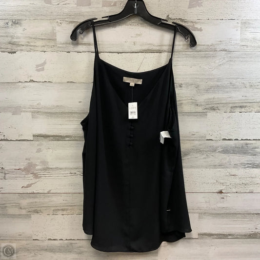 Top Sleeveless By Loft In Black, Size: 2x