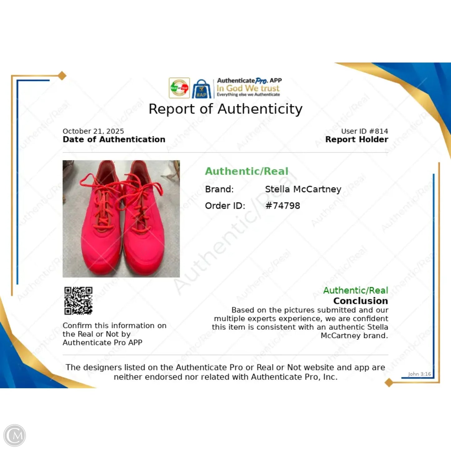 Shoes Luxury Designer By Stella Mccartney In Orange, Size: 11