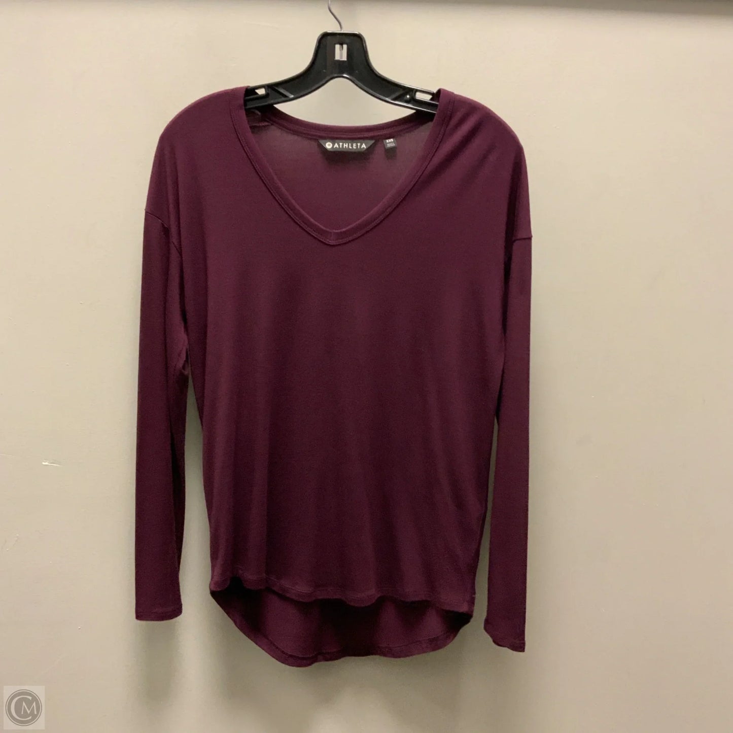 Athletic Top Long Sleeve Crewneck By Athleta In Maroon, Size: Xxs