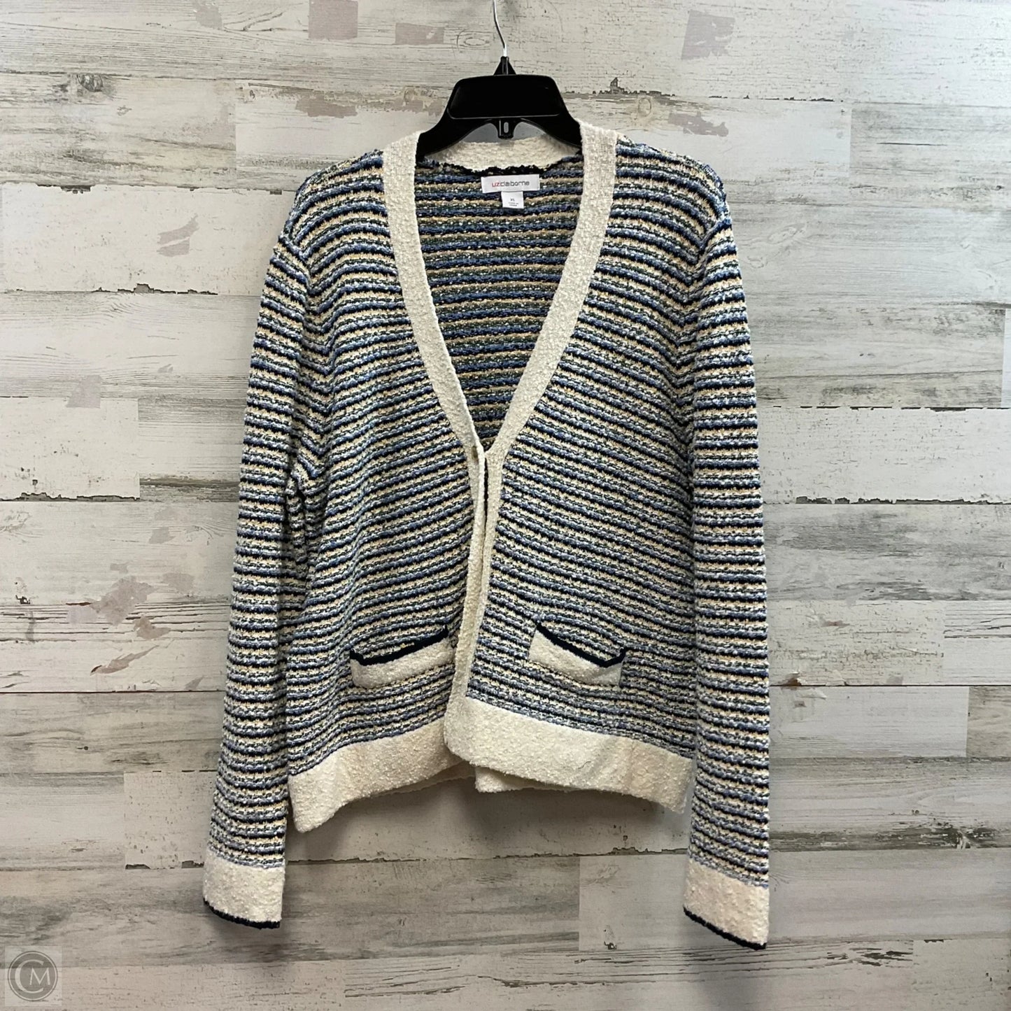 Sweater Cardigan By Liz Claiborne In Blue, Size: Xl