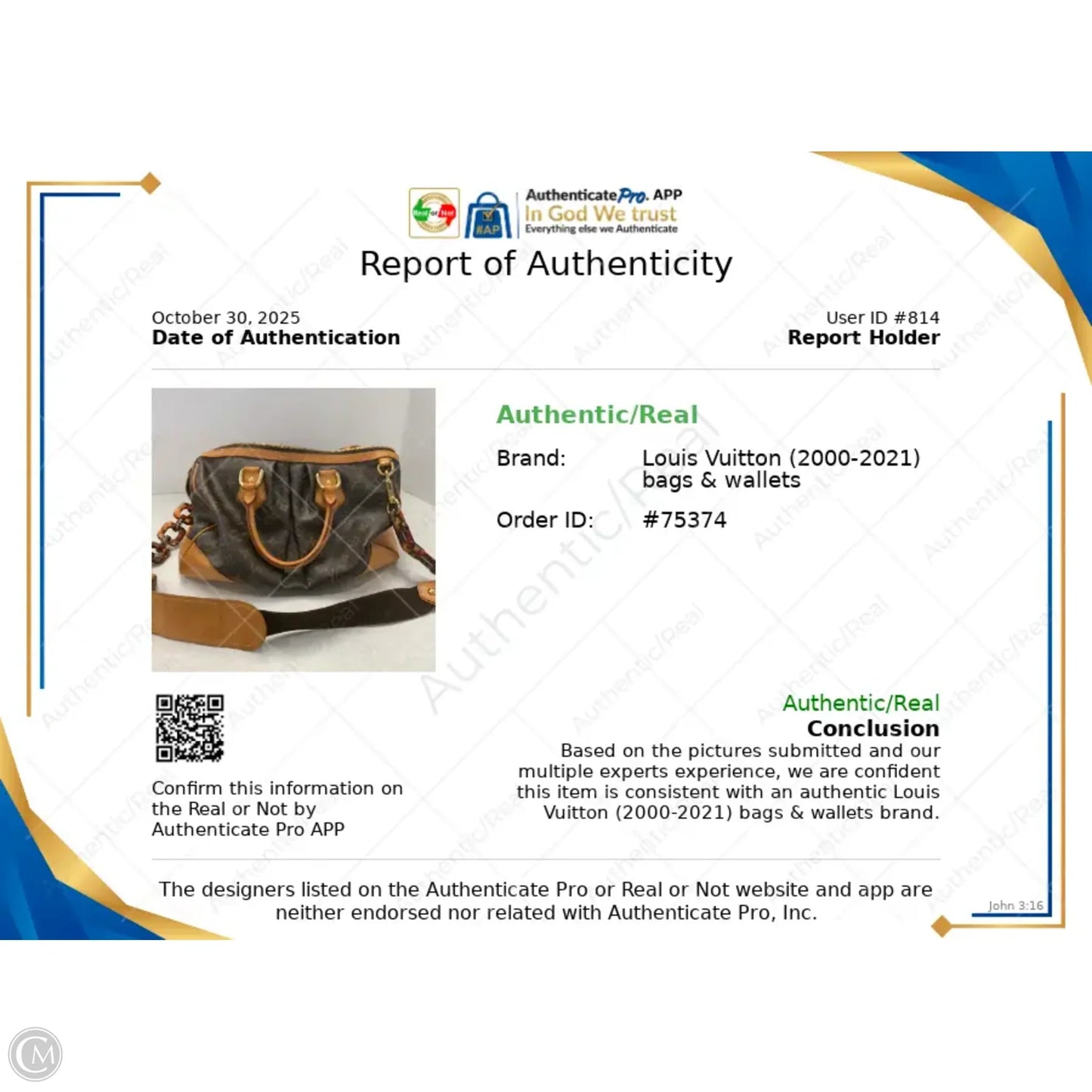 Handbag Luxury Designer By Louis Vuitton, Size: Large