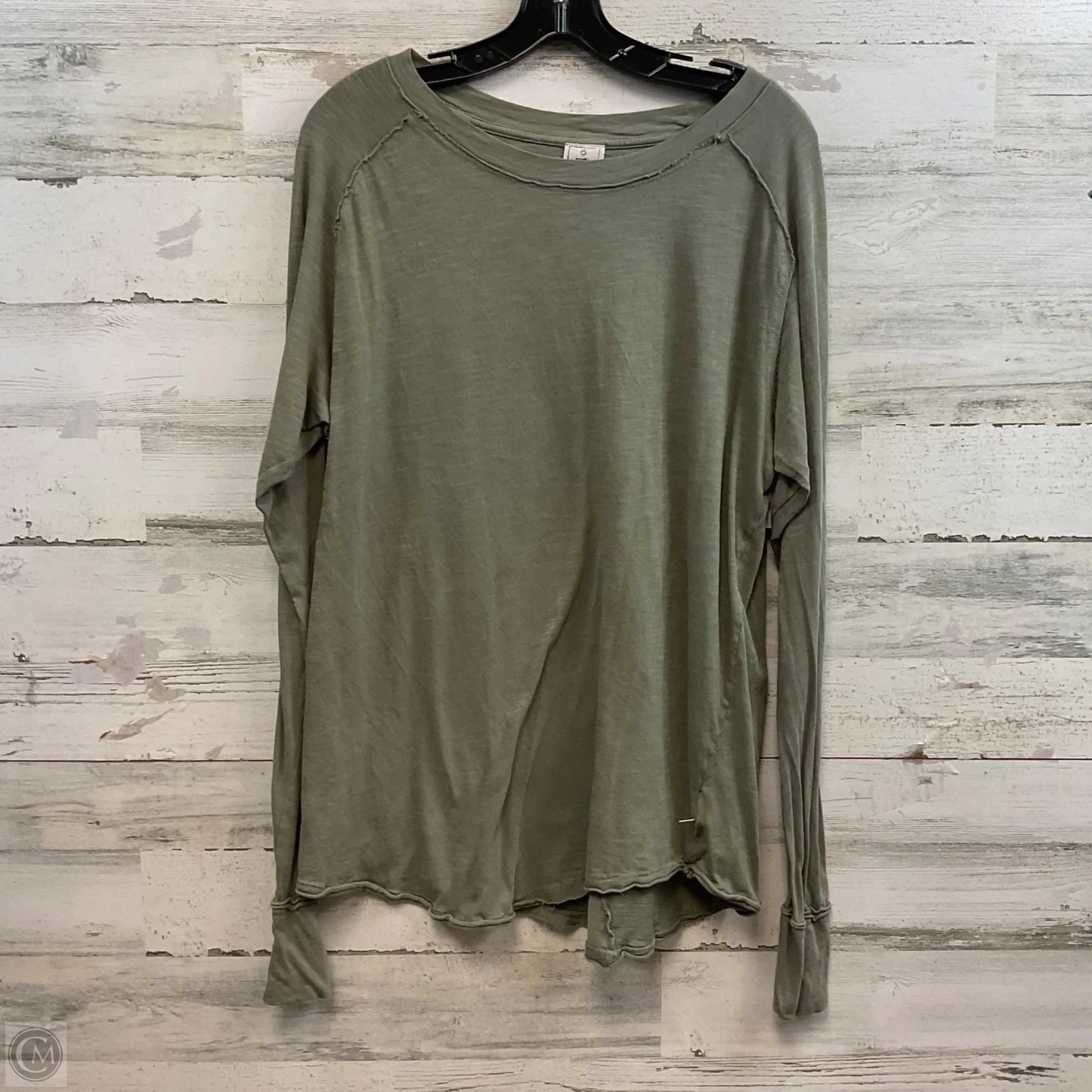 Top Long Sleeve By Free People In Green, Size: S