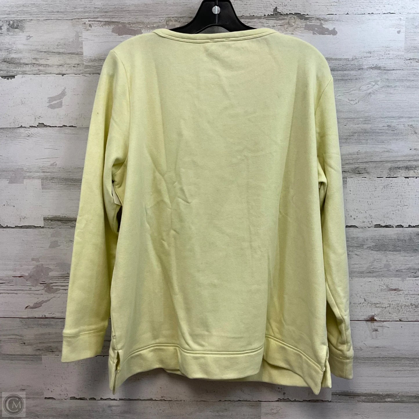 Sweatshirt Crewneck By Talbots In Yellow, Size: 1x