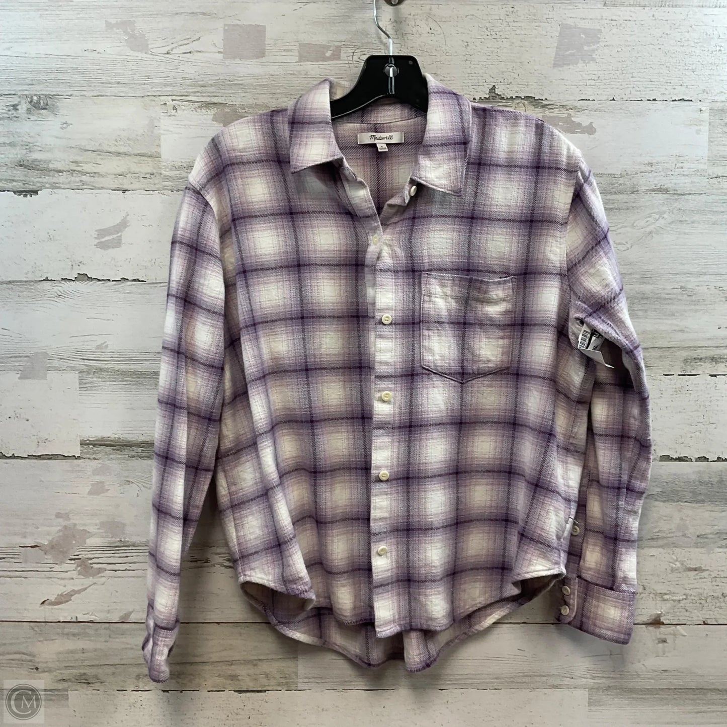Top Long Sleeve By Madewell In Purple, Size: S