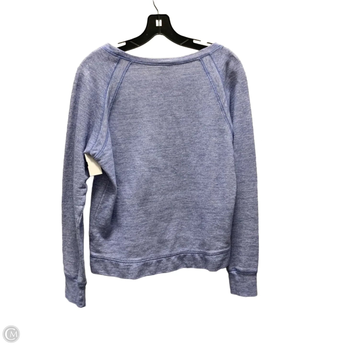 Athletic Top Long Sleeve Crewneck By Reebok In Blue, Size: S