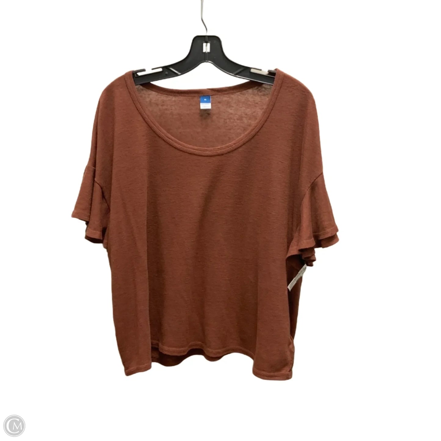 Top Short Sleeve Basic By Old Navy In Brown, Size: Xl