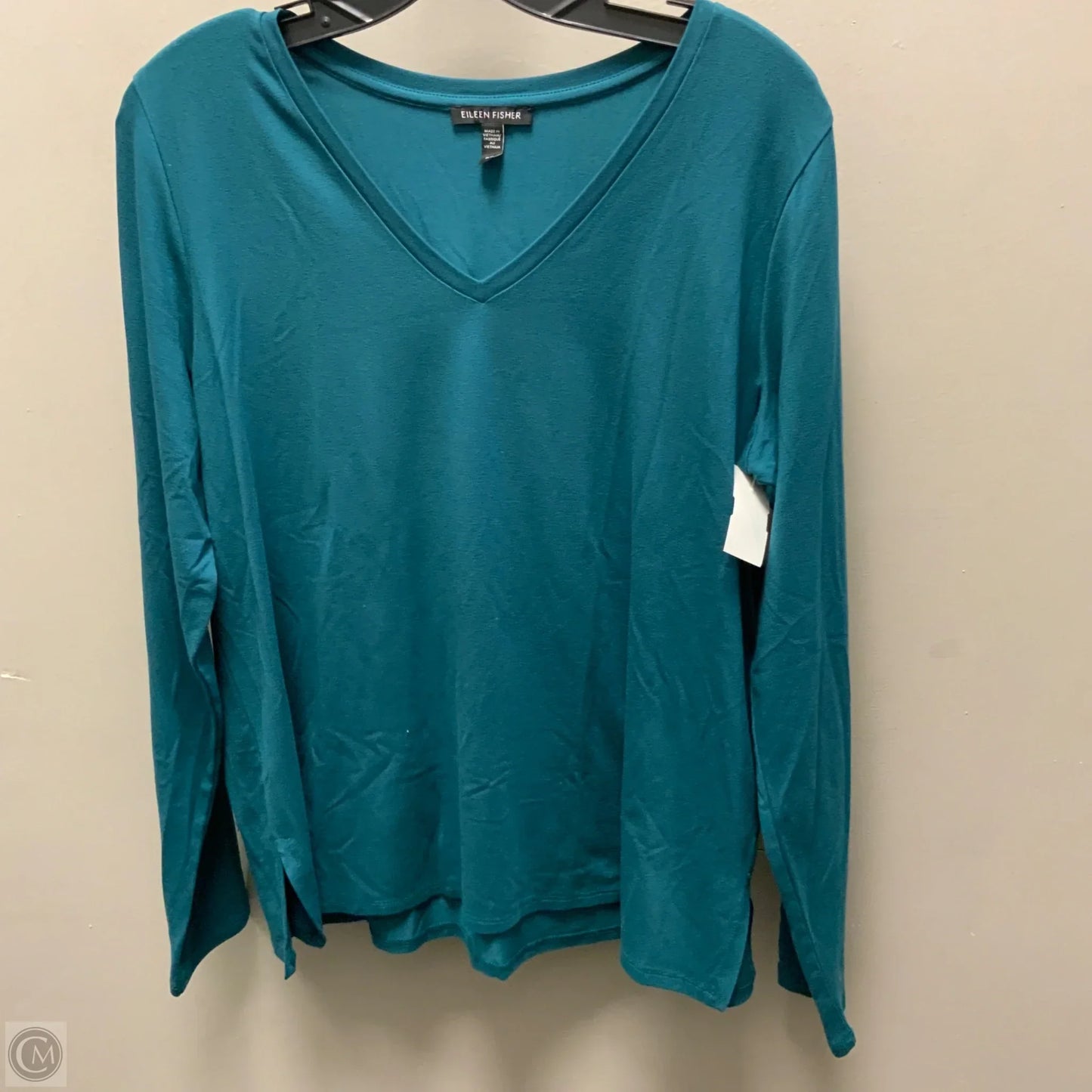 Top Long Sleeve By Eileen Fisher In Green, Size: M
