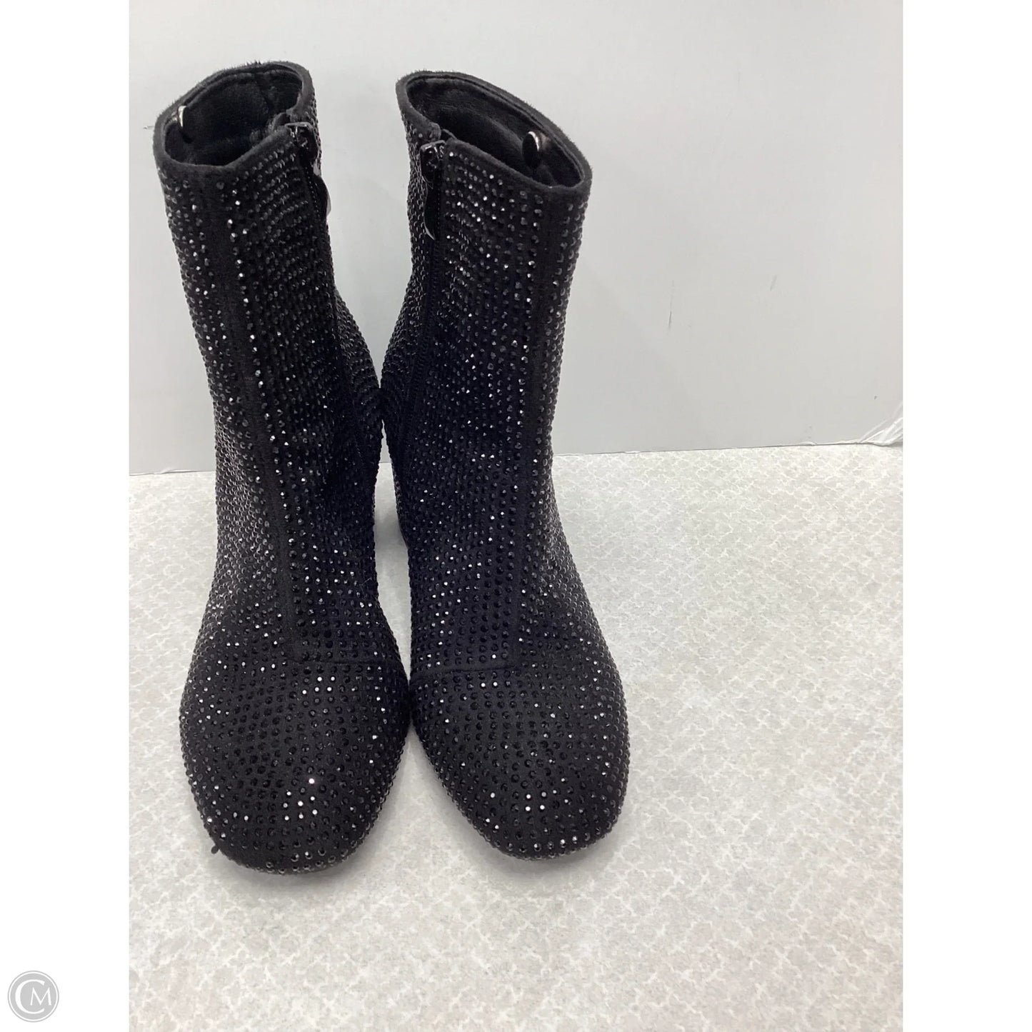 Boots Ankle Heels By Top Moda In Black, Size: 7