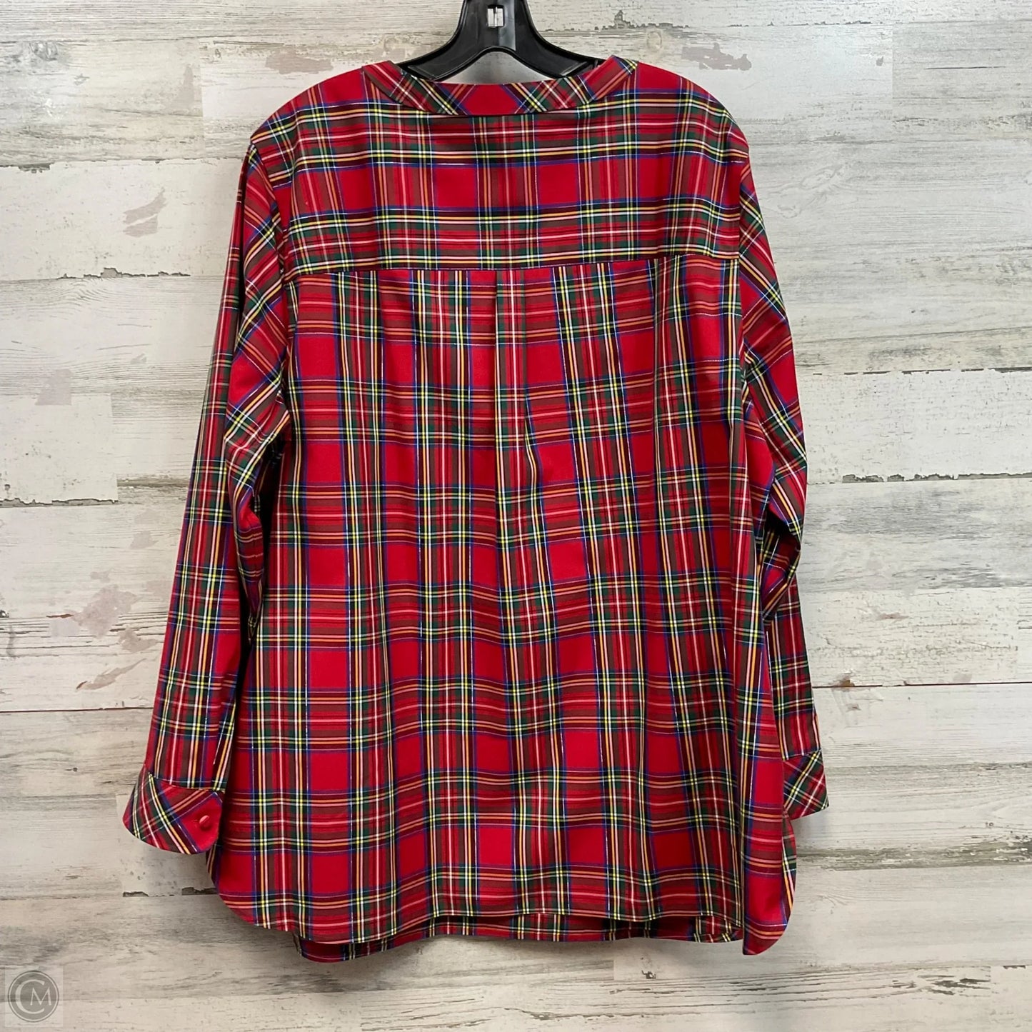 Tunic Long Sleeve By Talbots In Red, Size: 2x