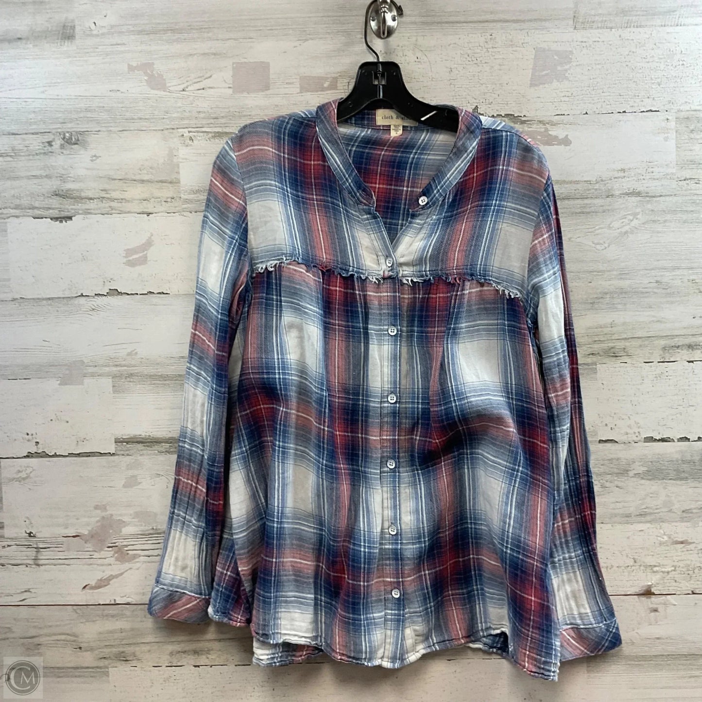 Top Long Sleeve By Cloth & Stone In Blue, Size: S